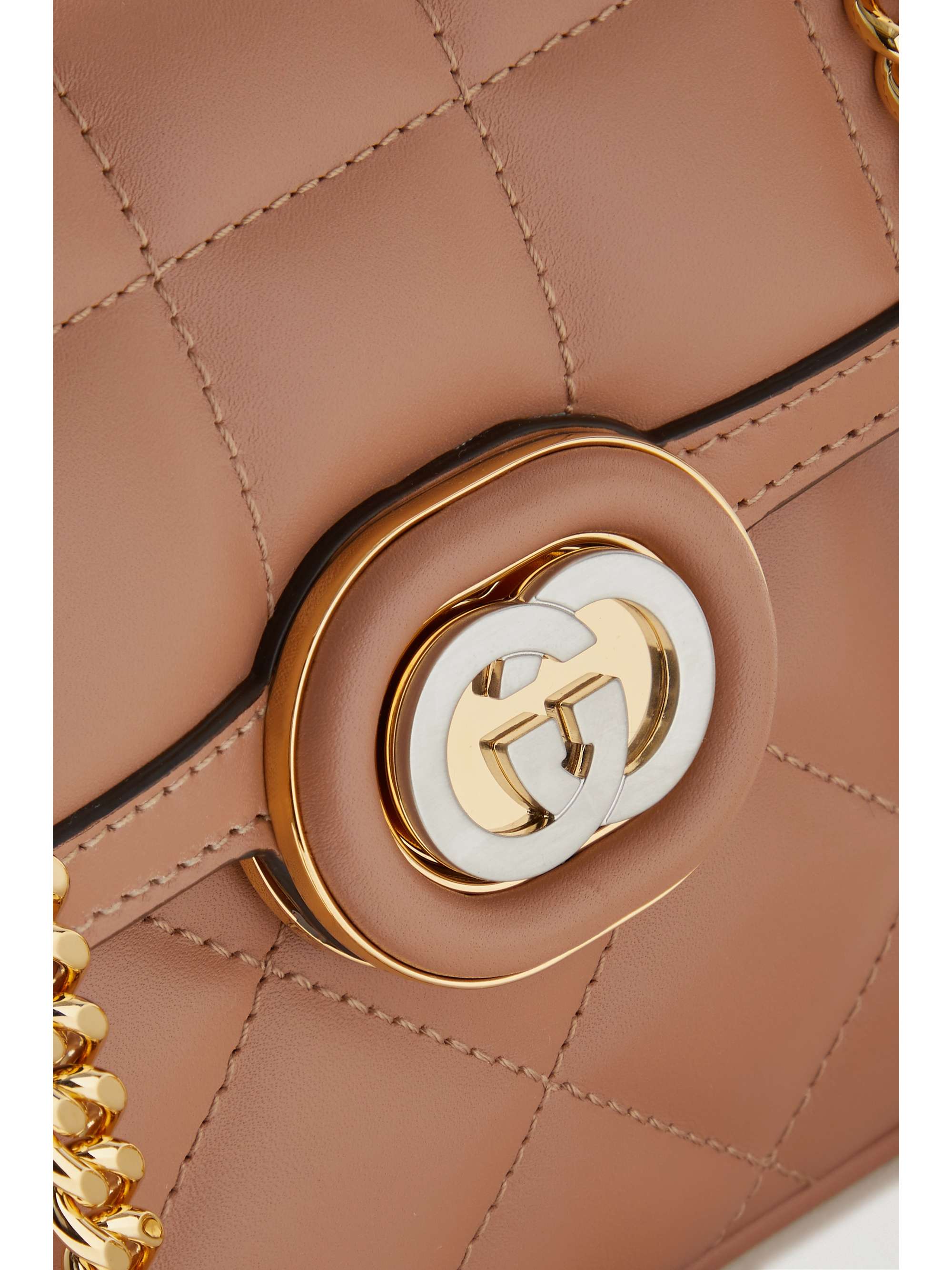 GUCCI Deco small embellished quilted leather shoulder bag NETAPORTER