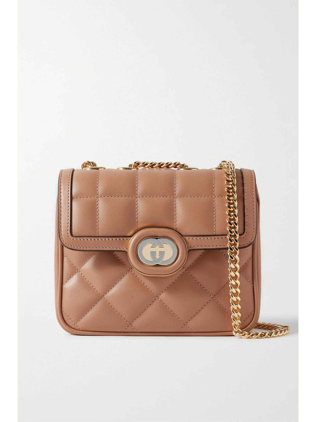Gucci Deco Small Embellished Quilted Leather Shoulder Bag