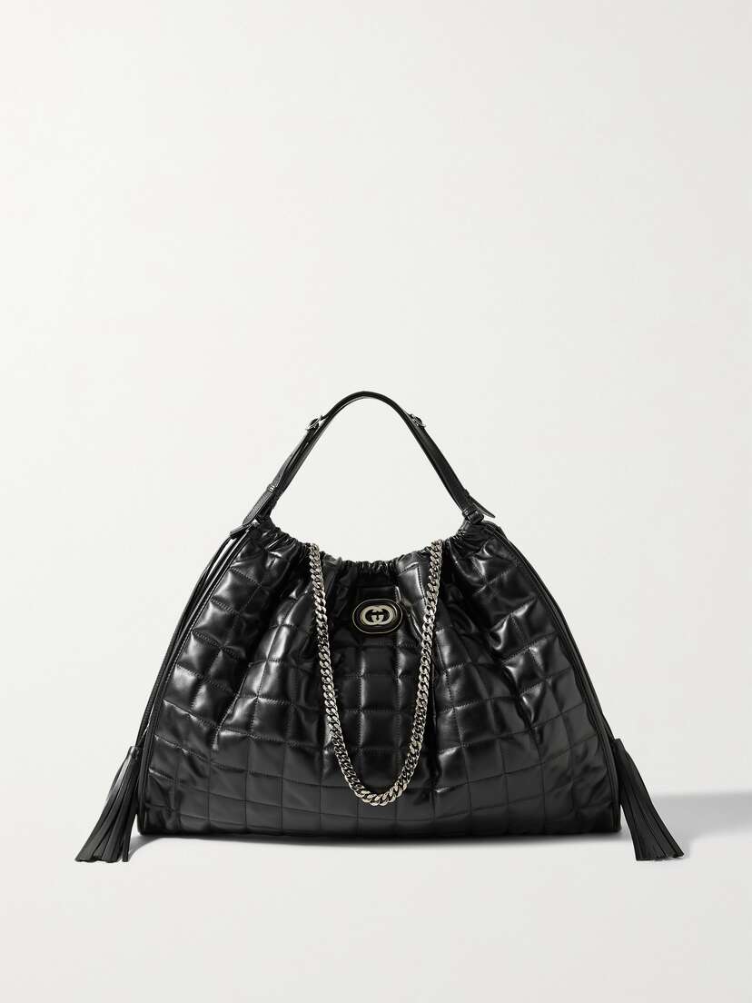 Gucci Deco Embellished Quilted Leather Tote