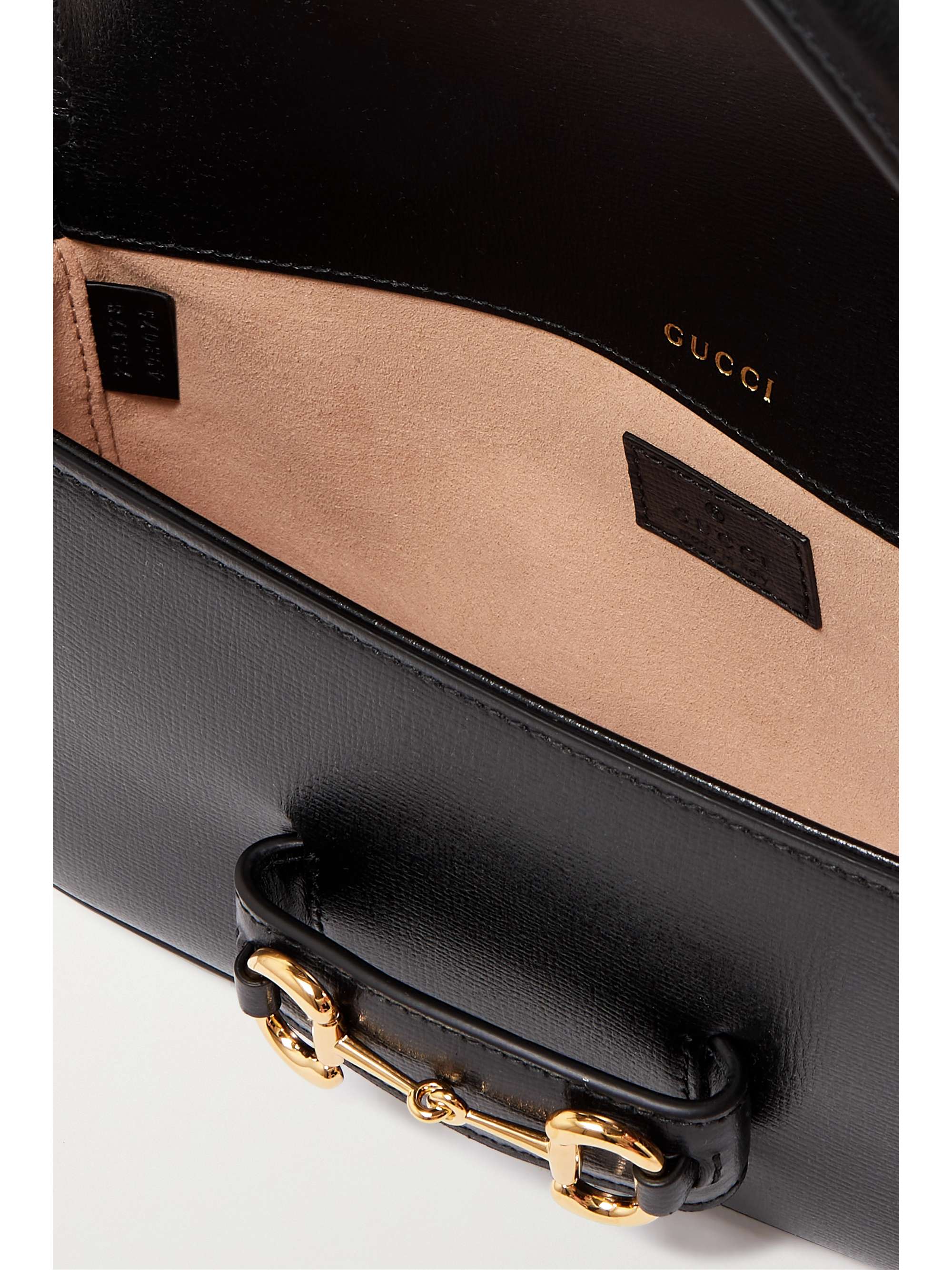GUCCI Horsebit 1955 embellished texturedleather shoulder bag NETA