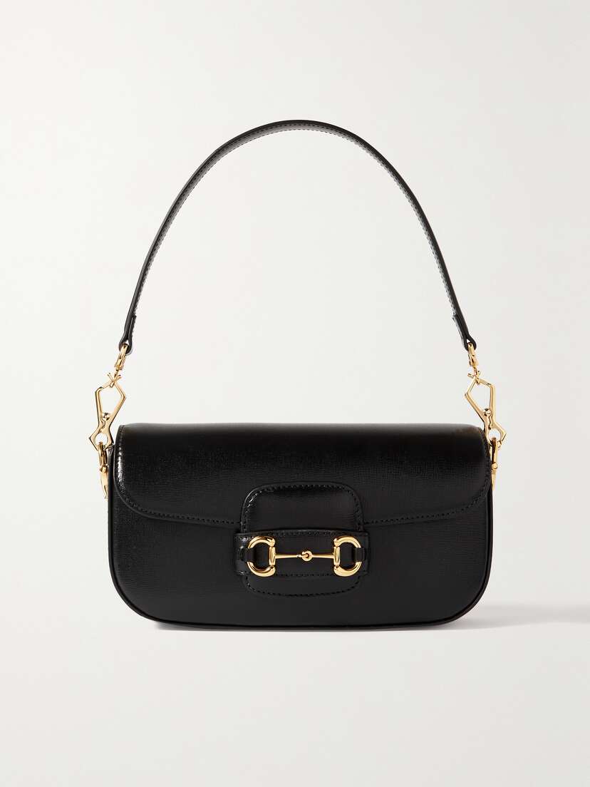 Gucci Horsebit 1955 Embellished Textured-leather Shoulder Bag