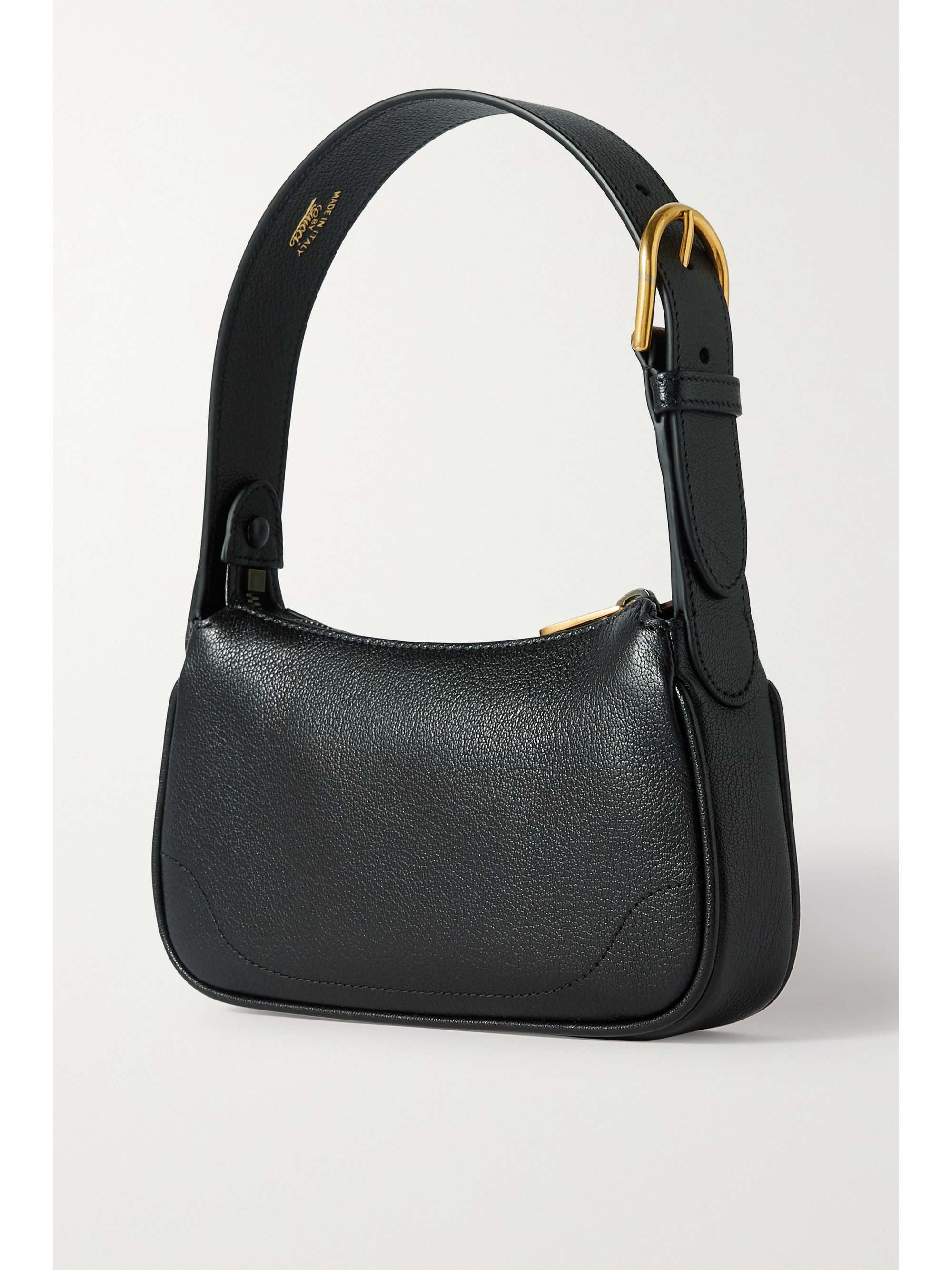 GUCCI Aphrodite embellished textured-leather shoulder bag