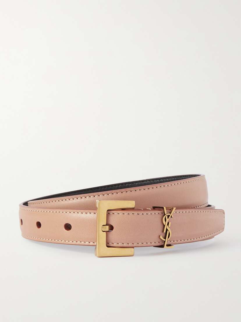 Saint Laurent Cassandre Leather Belt