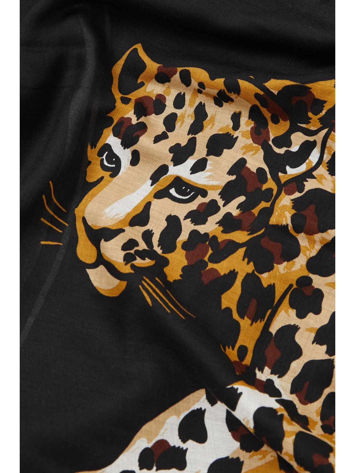 Saint Laurent Printed Modal And Cashmere-blend Scarf In Black