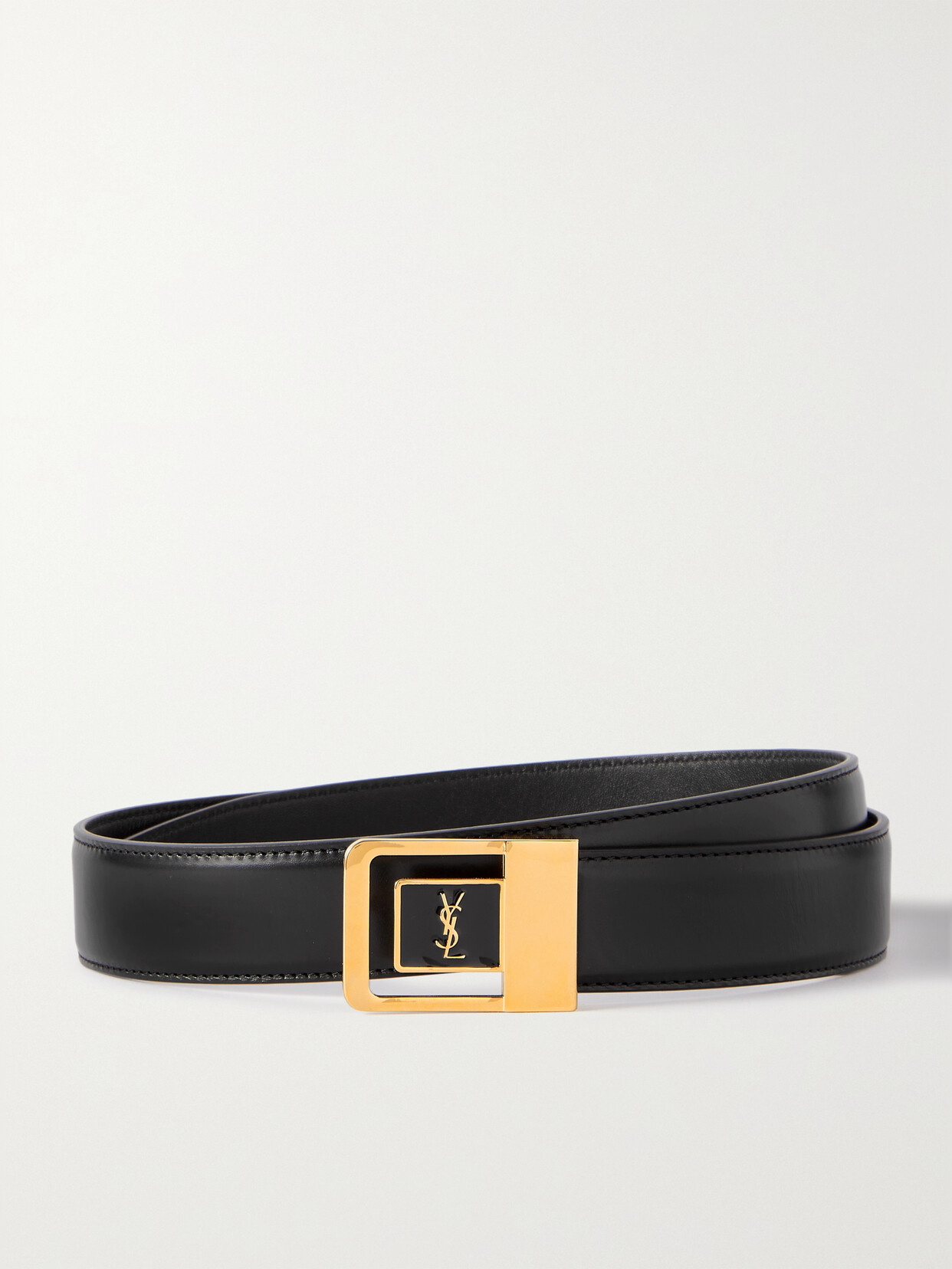 SAINT LAURENT - Female Leather Belt - Black