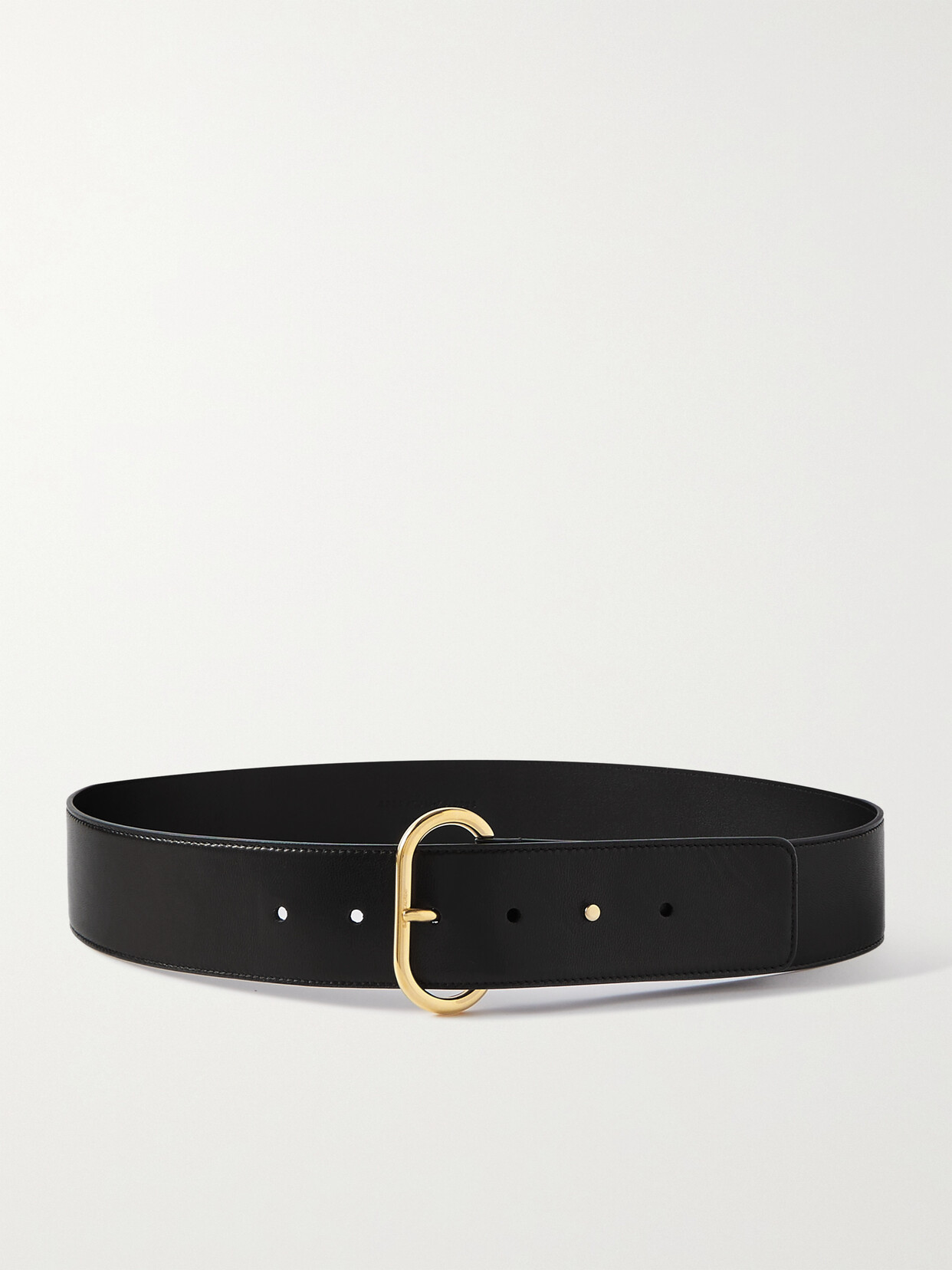 SAINT LAURENT Leather Belt - Black