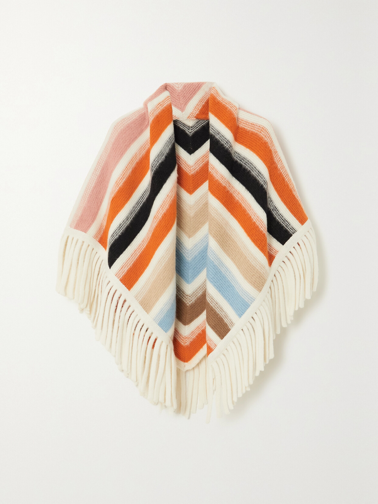 Etro Fringed Striped Wool Scarf