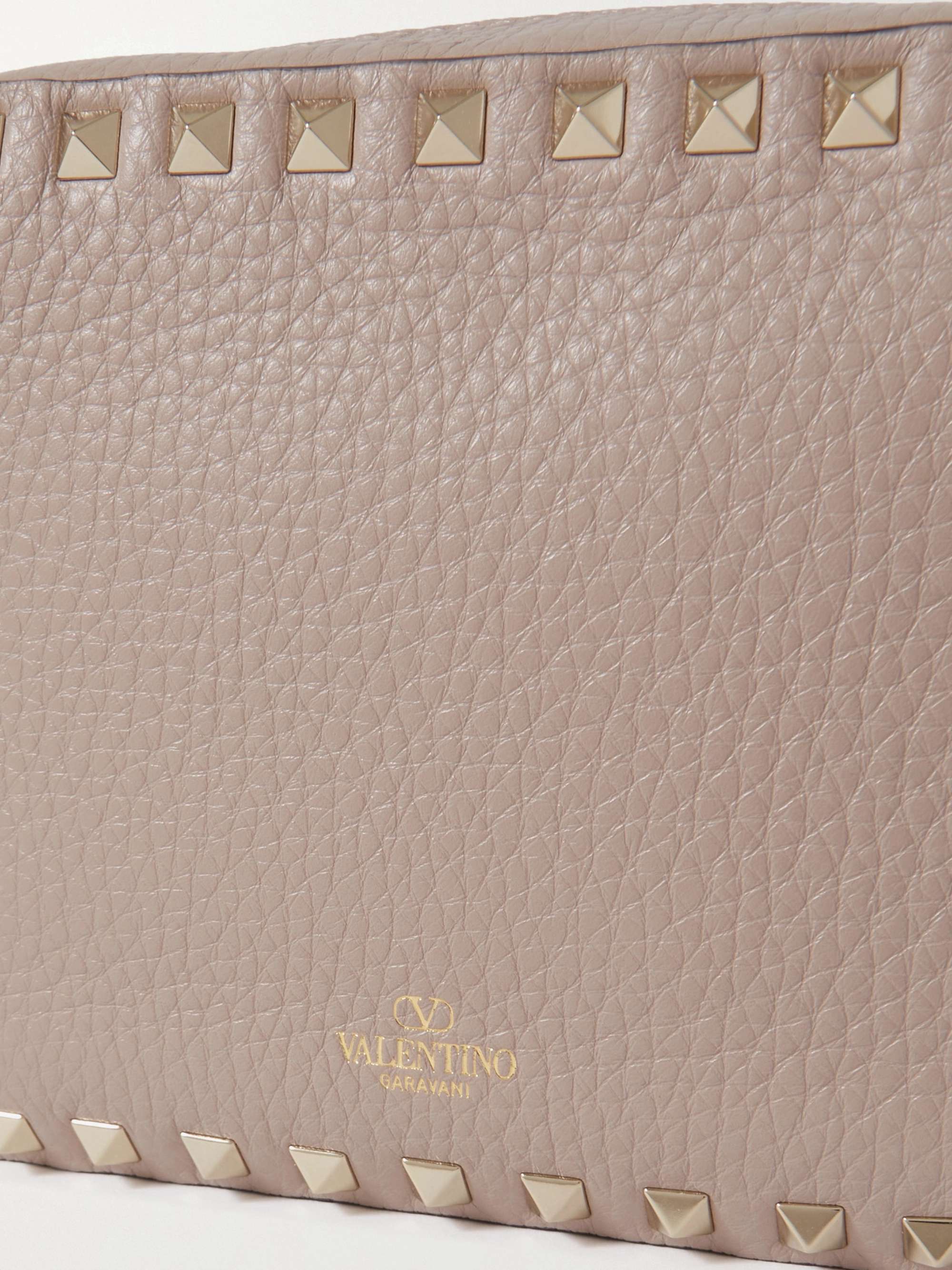 VALENTINO GARAVANI Rockstud small texturedleather shoulder bag NETA