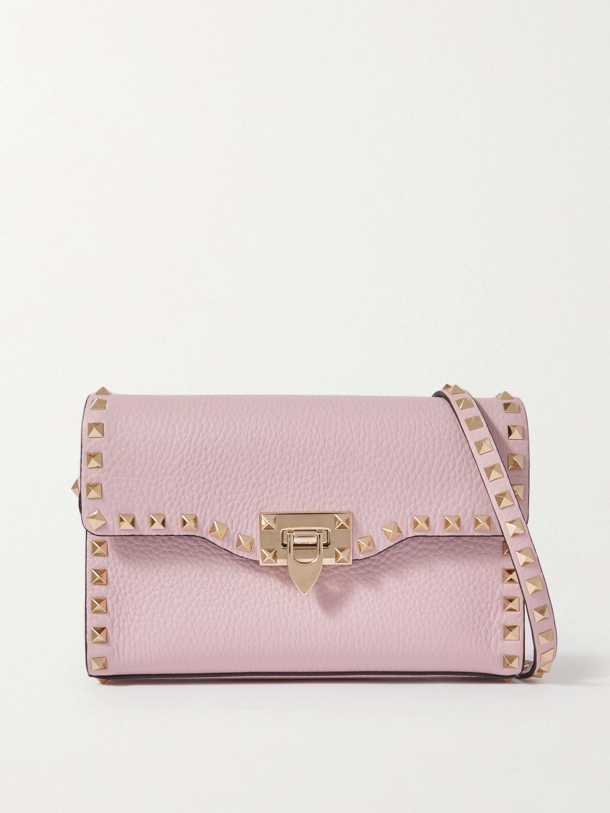 Valentino Garavani: Pink Small Rockstud Crossbody Bag