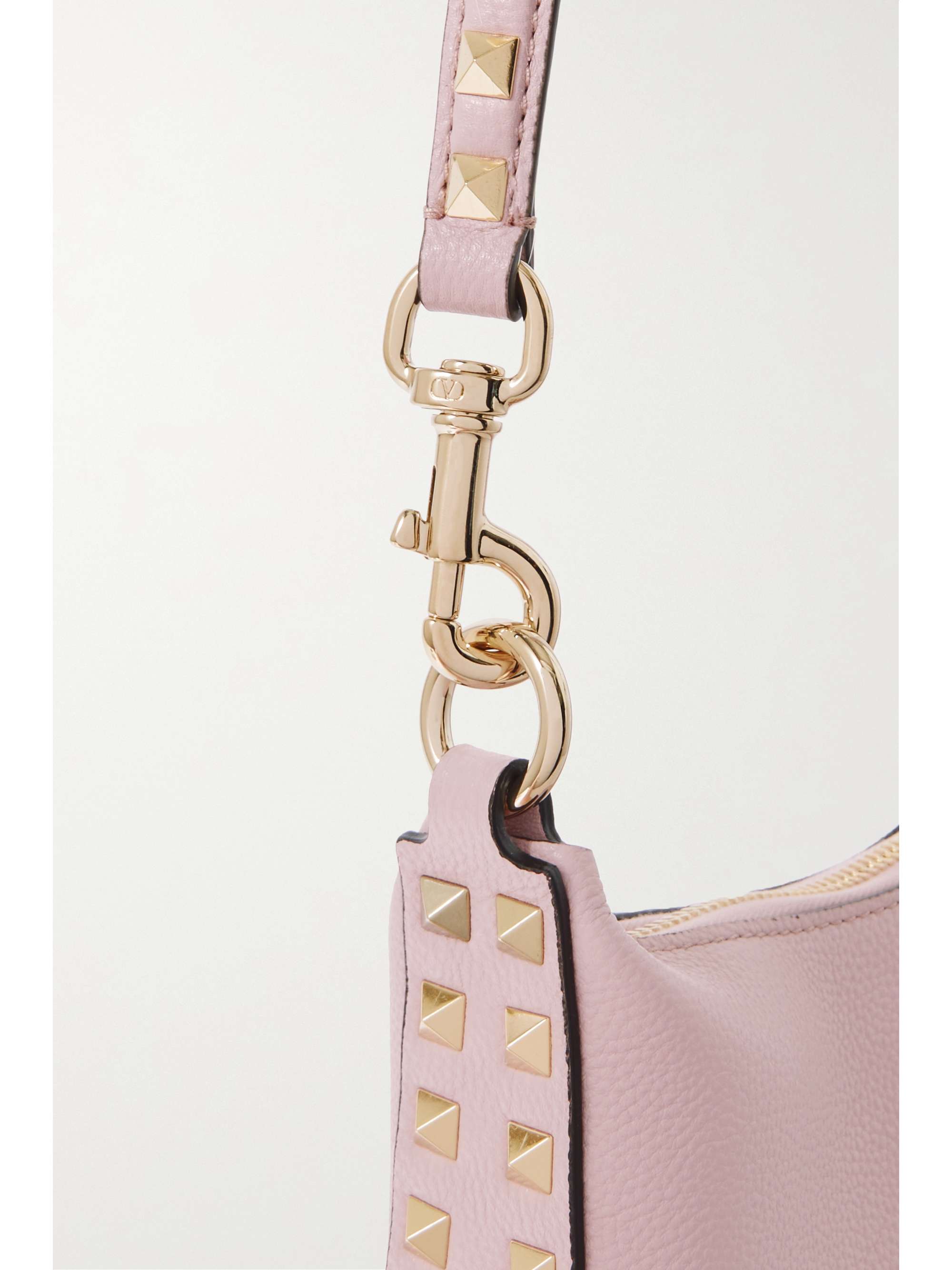 VALENTINO GARAVANI Rockstud small texturedleather shoulder bag NETA
