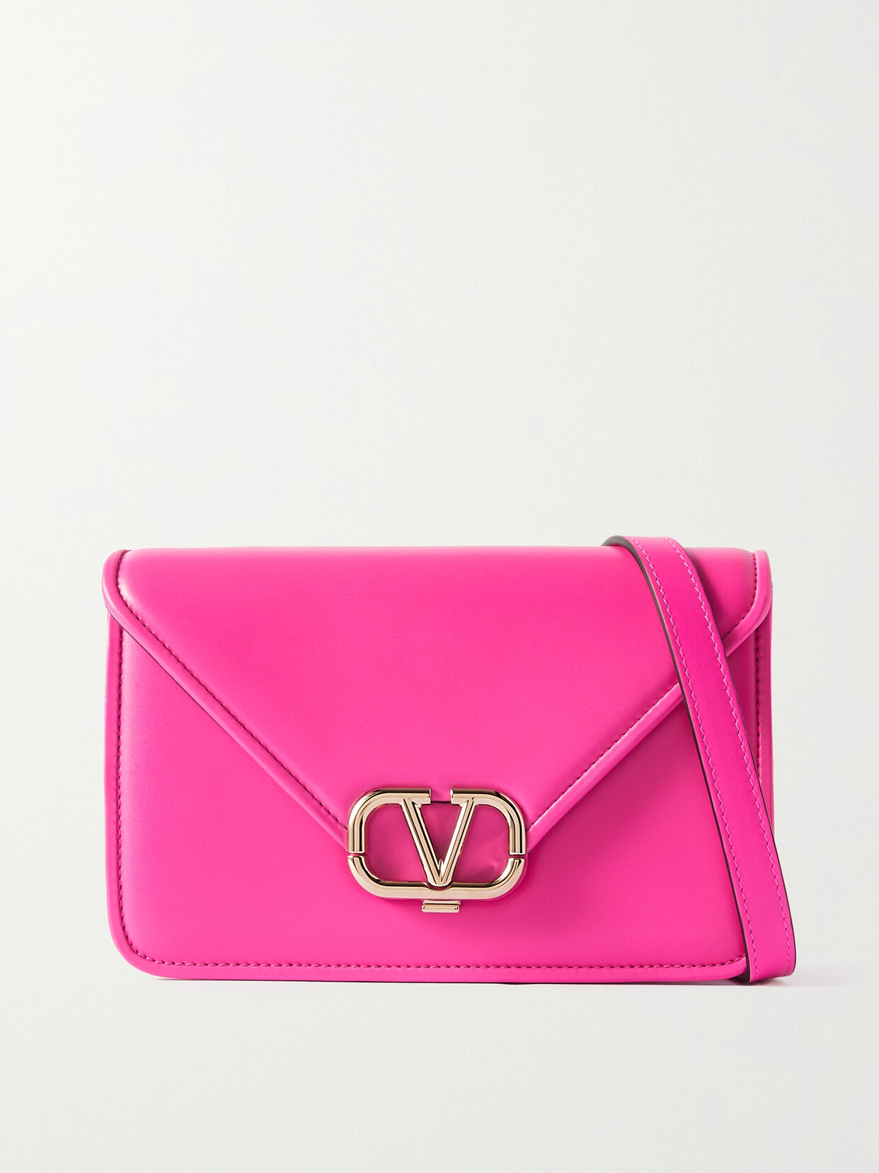 VALENTINO GARAVANI VLOGO SMALL LEATHER SHOULDER BAG