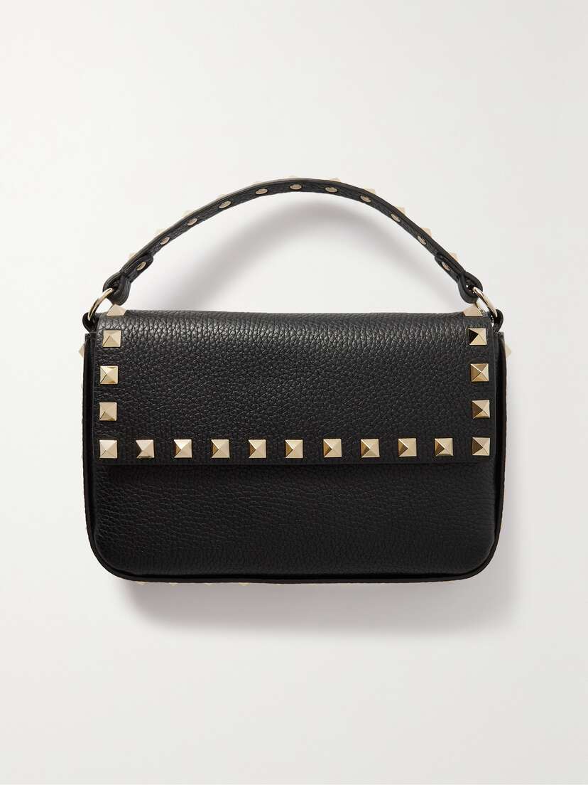 Valentino Garavani Rockstud Textured-leather Shoulder Bag