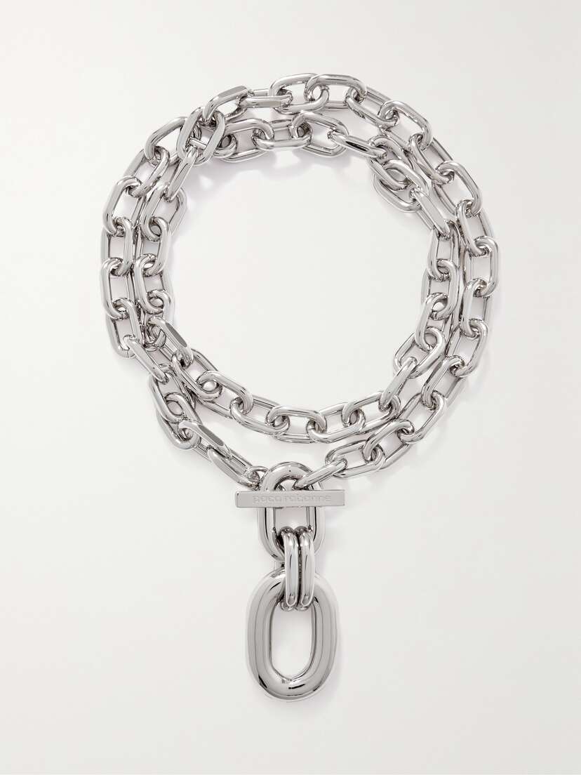 Rabanne Xl Link Silver-tone Necklace