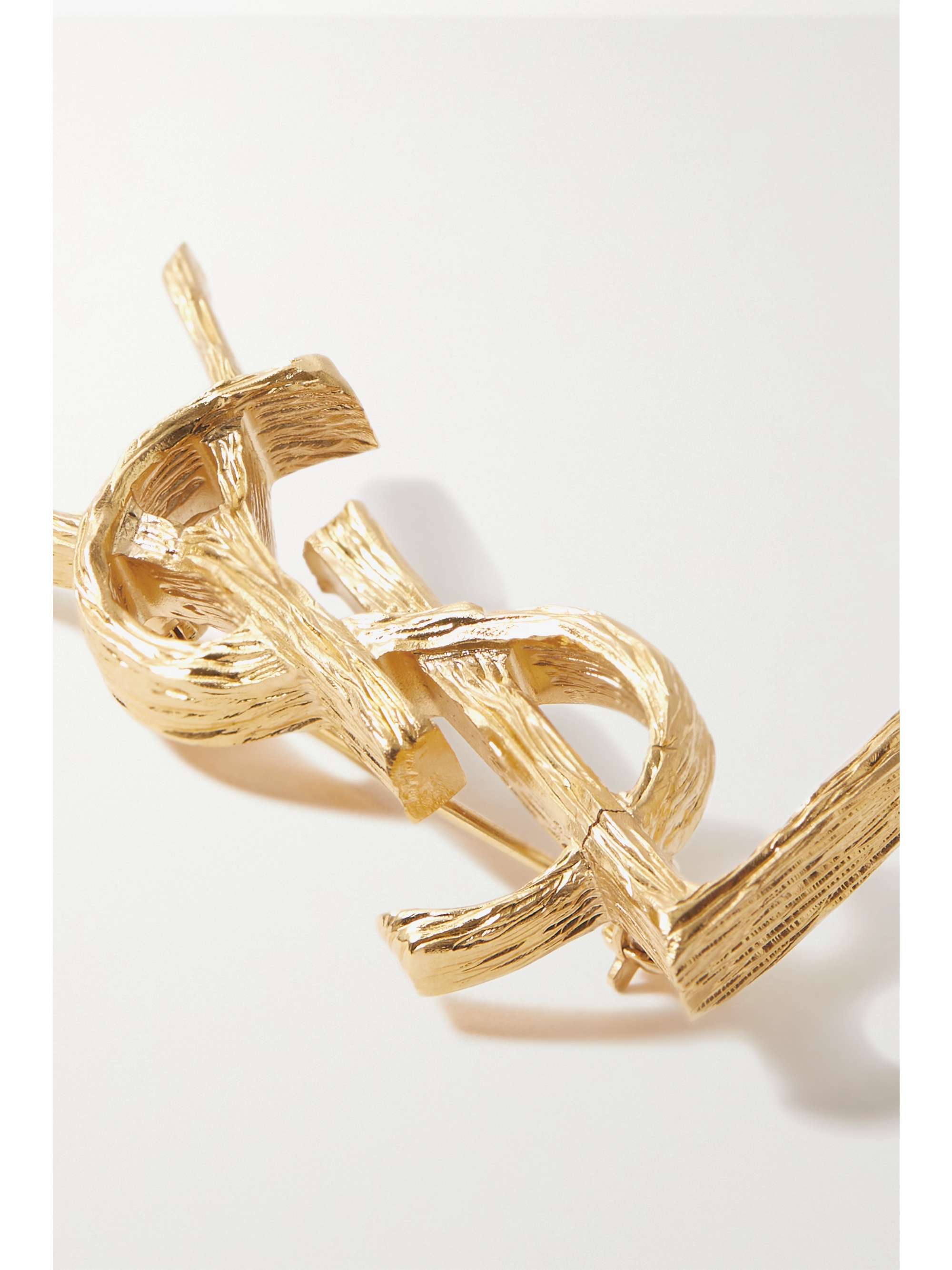 Saint Laurent Gold-Tone Brooch - One Size