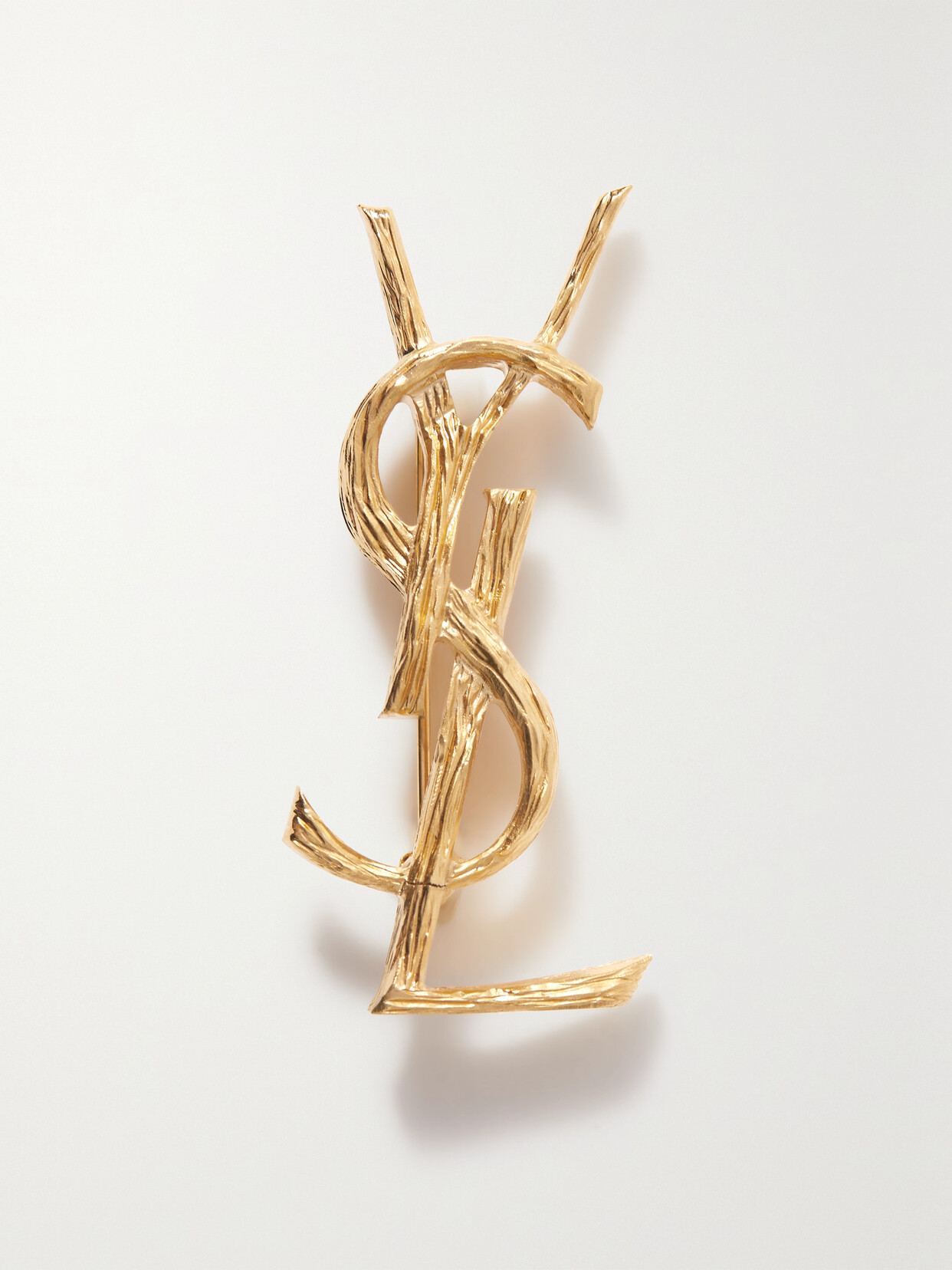 Saint Laurent Gold-tone Brooch