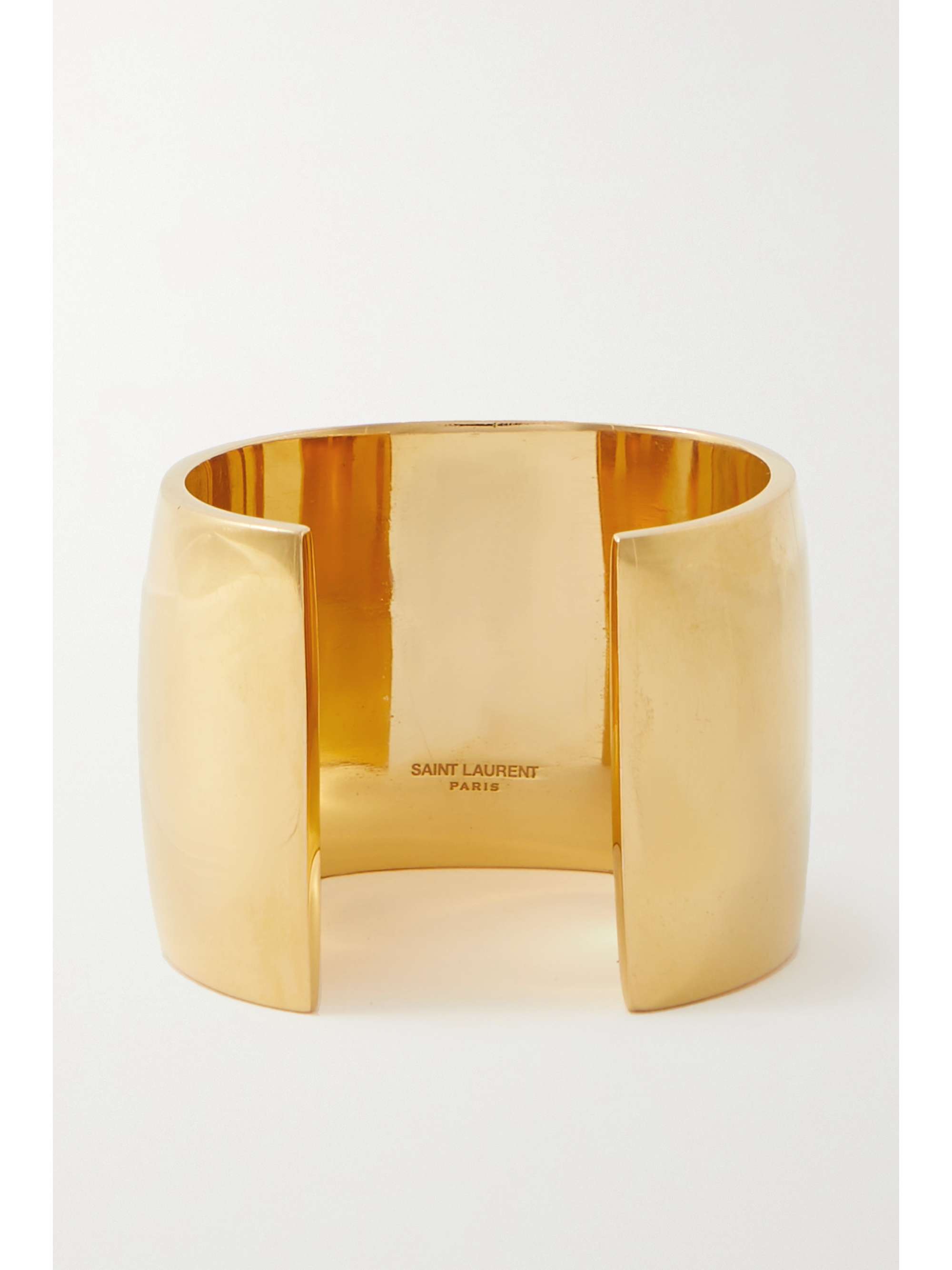 SAINT LAURENT Goldtone carnelian cuff NETAPORTER