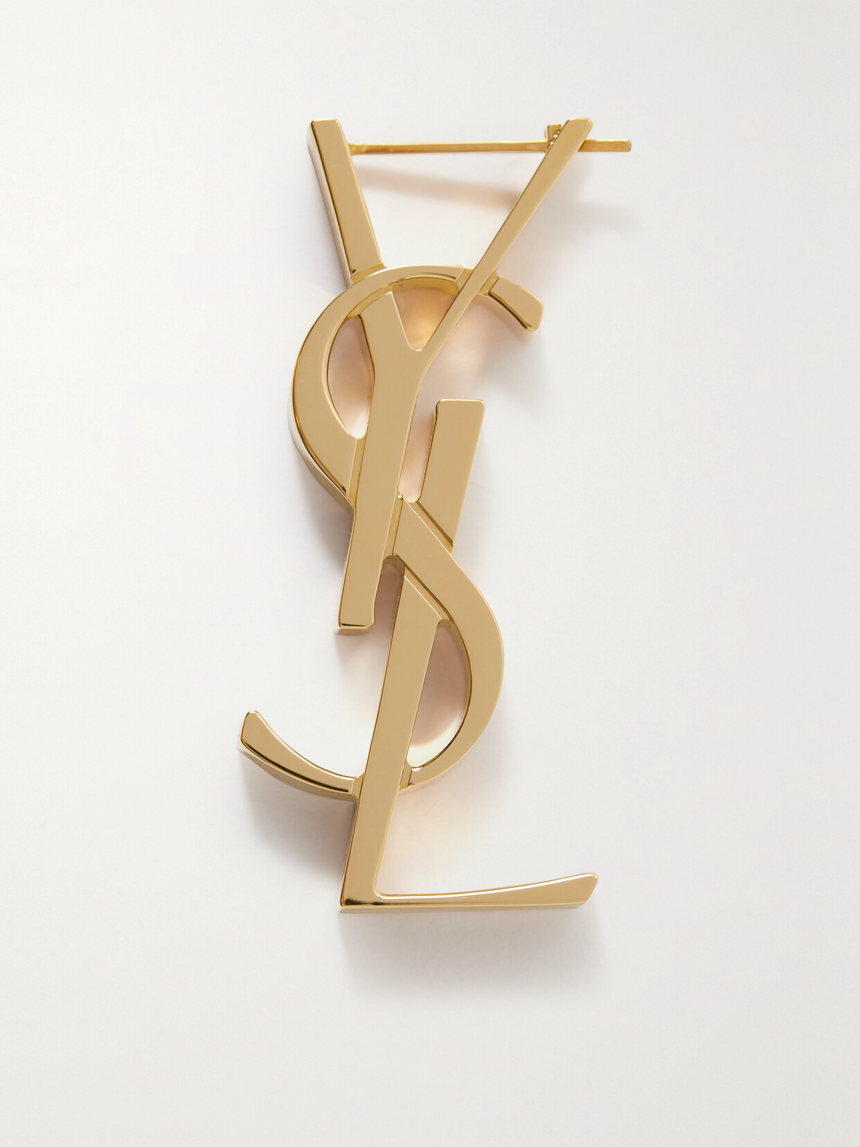 SAINT LAURENT - Cassandre Gold-tone Single Earring - One size