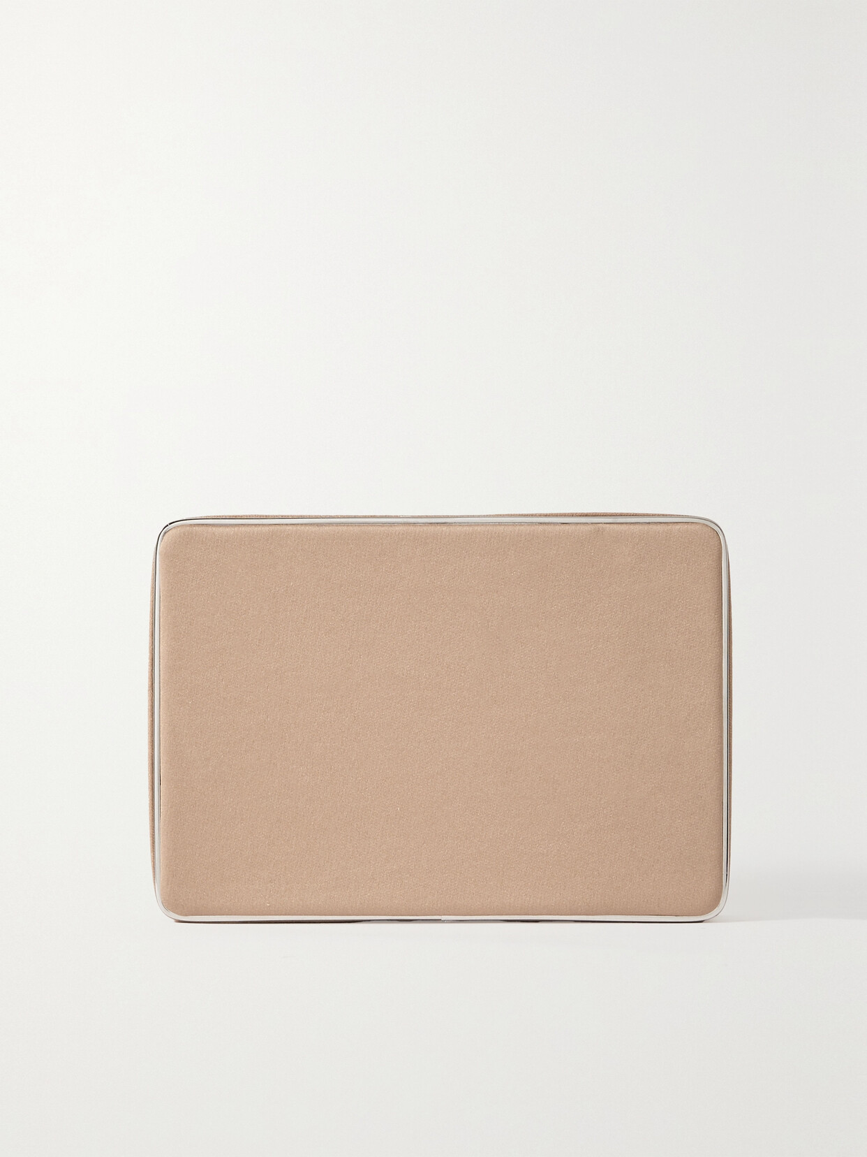 Hunting Season Compact Silk-satin Clutch In Neutrals