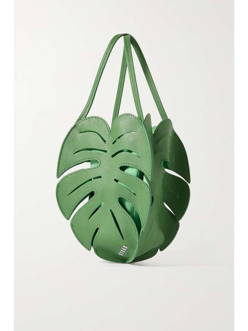 Staud Palm Cutout Embossed Textured-leather Bucket Bag