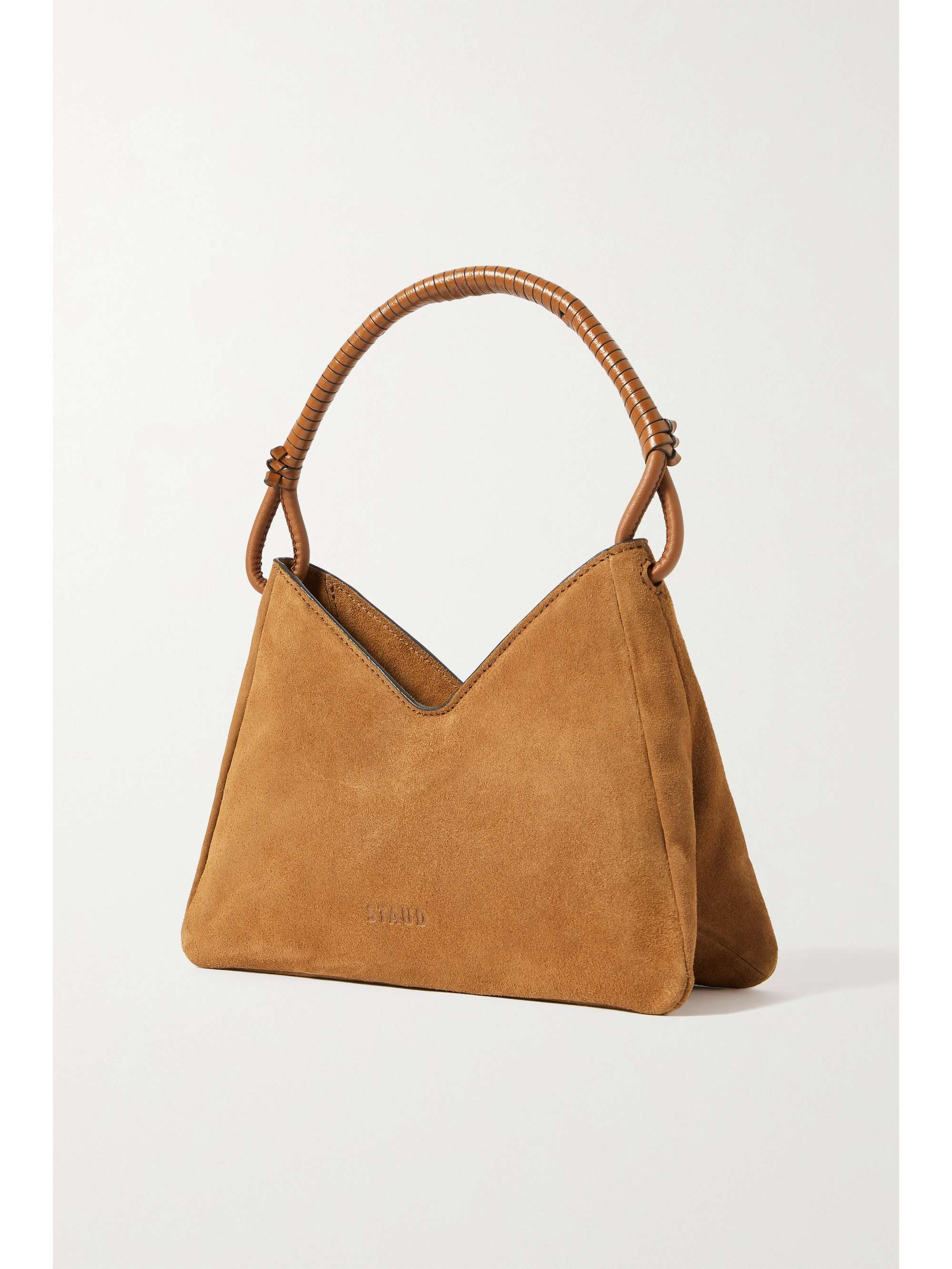 STAUD Valerie textured-leather shoulder bag