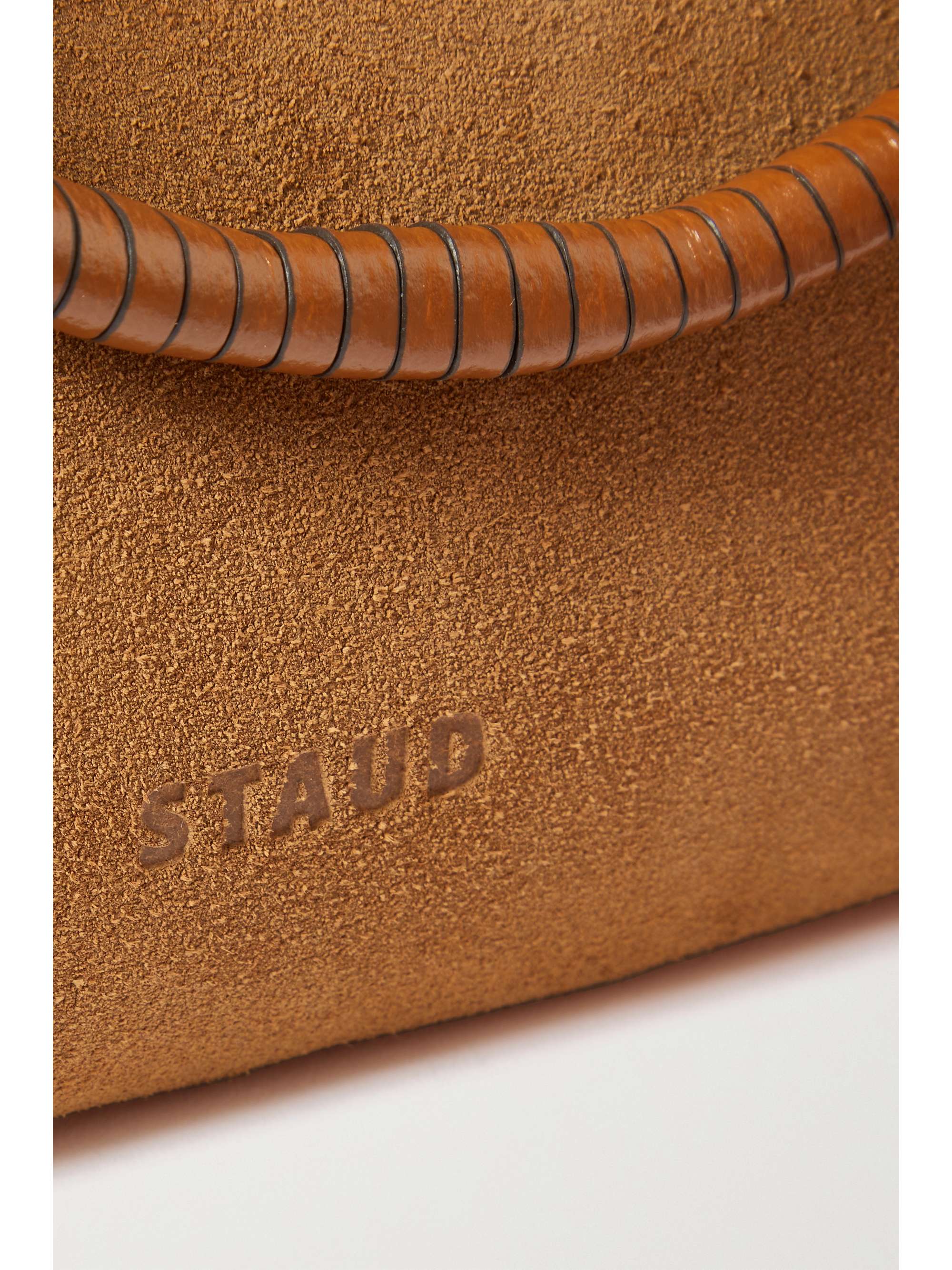 STAUD Valerie textured-leather shoulder bag