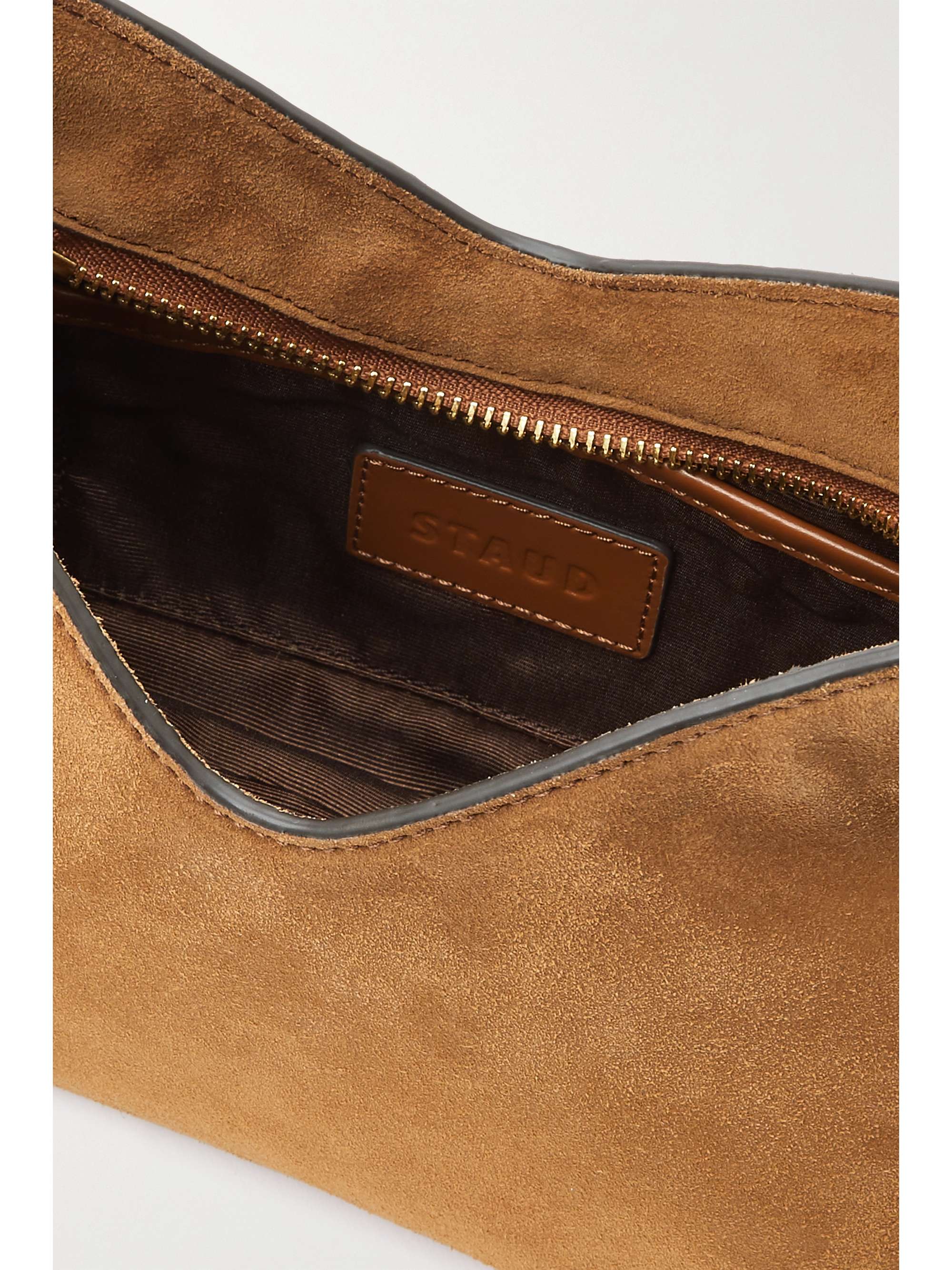 STAUD Valerie textured-leather shoulder bag