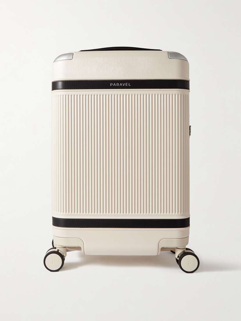 Paravel + Net Sustain Aviator Carry-on Less Vegan Leather-trimmed Recycled-hardshell Suitcase