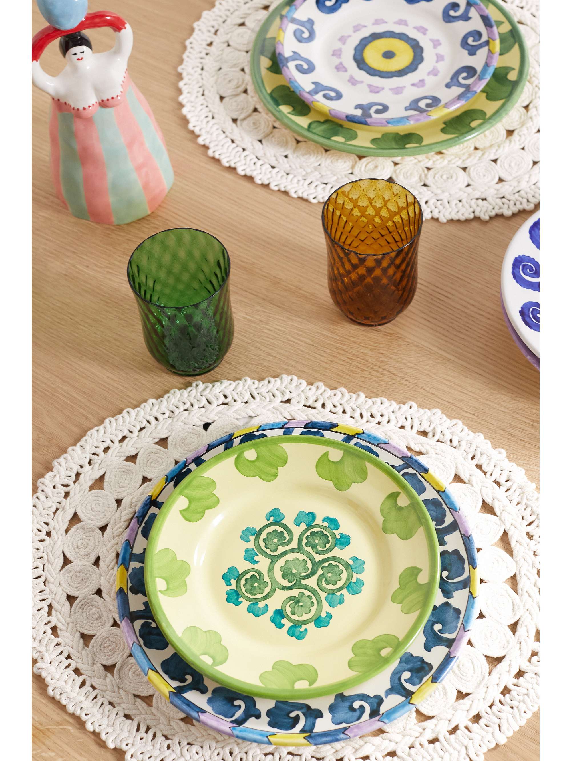 SEA Camila scalloped crocheted cotton placemat NETAPORTER