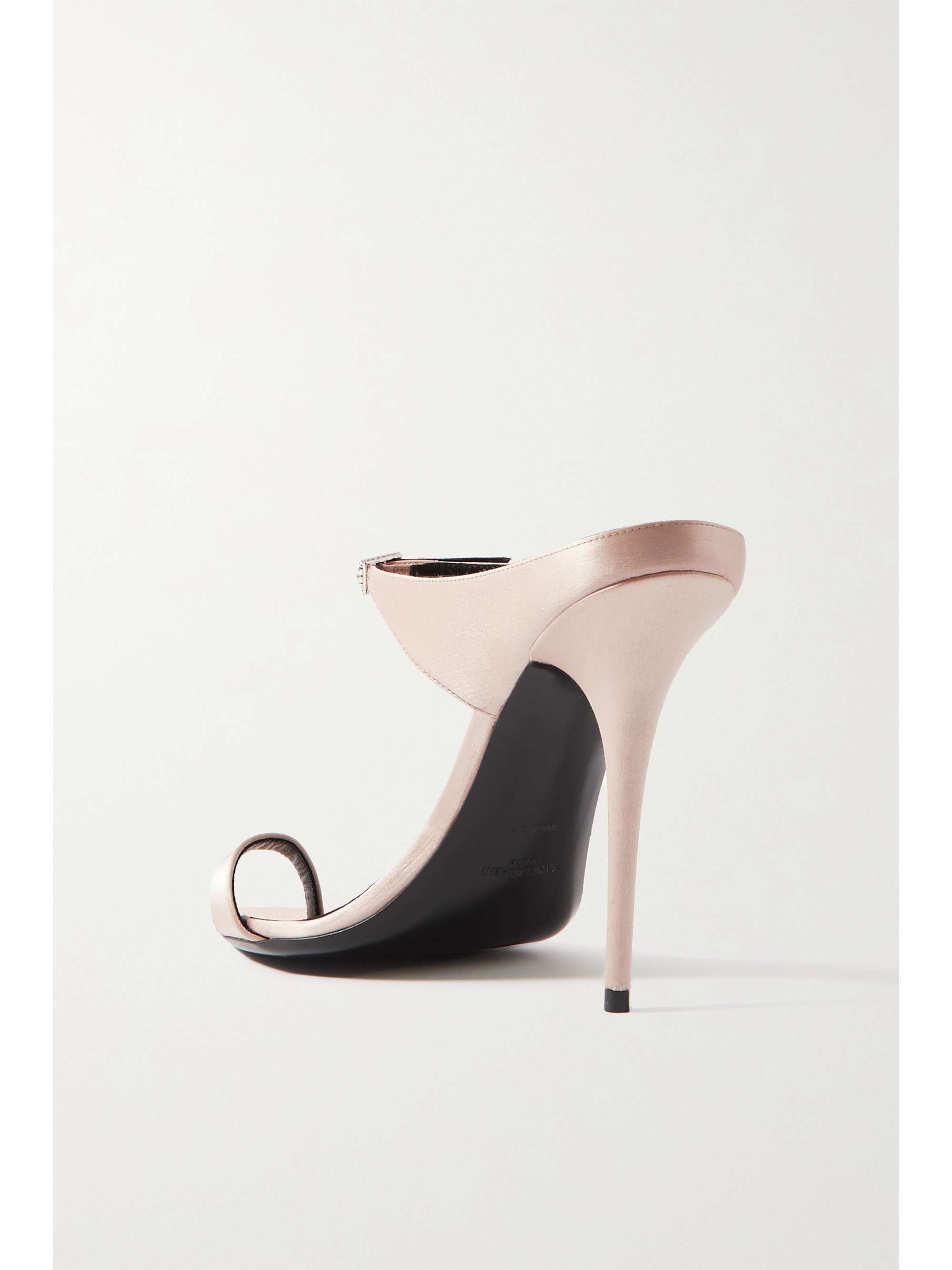 SAINT LAURENT Dive crystal-embellished satin mules