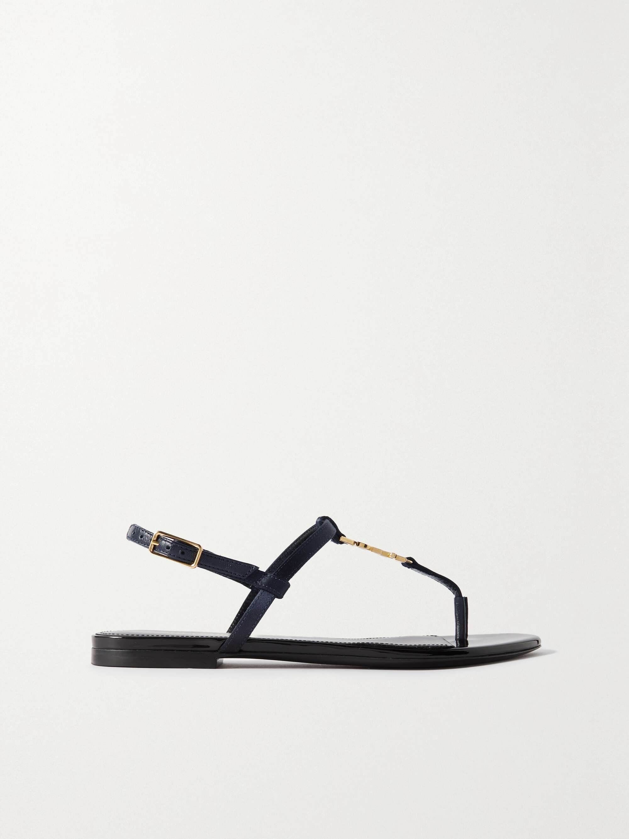 saint laurent cassandra leather slingback thong sandals