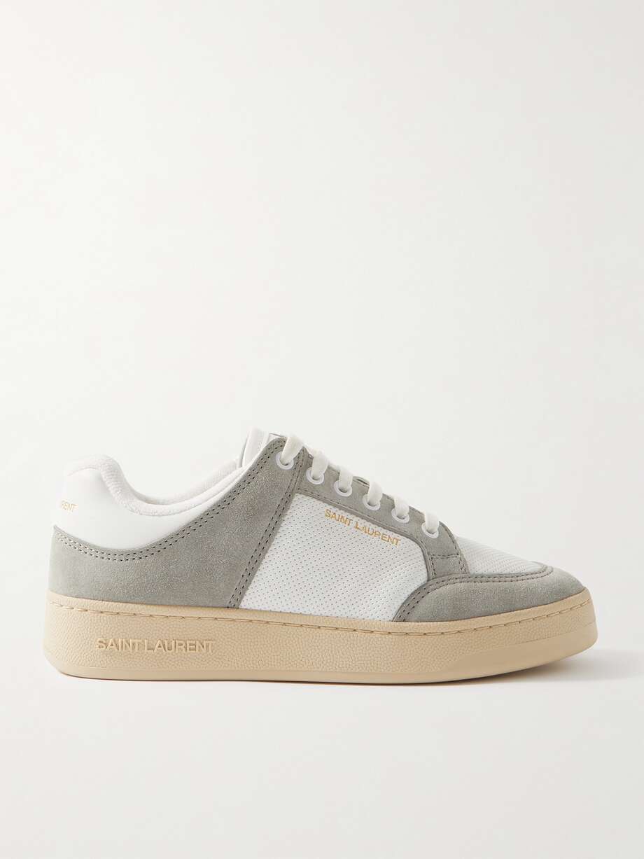 net-a-porter.com | Leather and suede sneakers