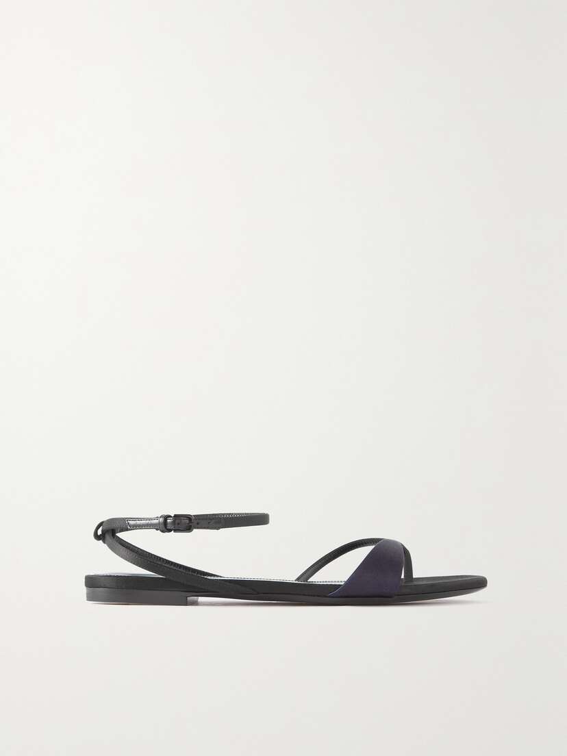 SAINT LAURENT Dive Satin Sandals