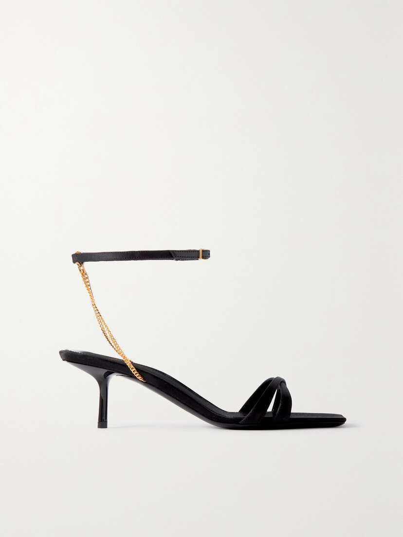 SAINT LAURENT Melody Satin Sandals