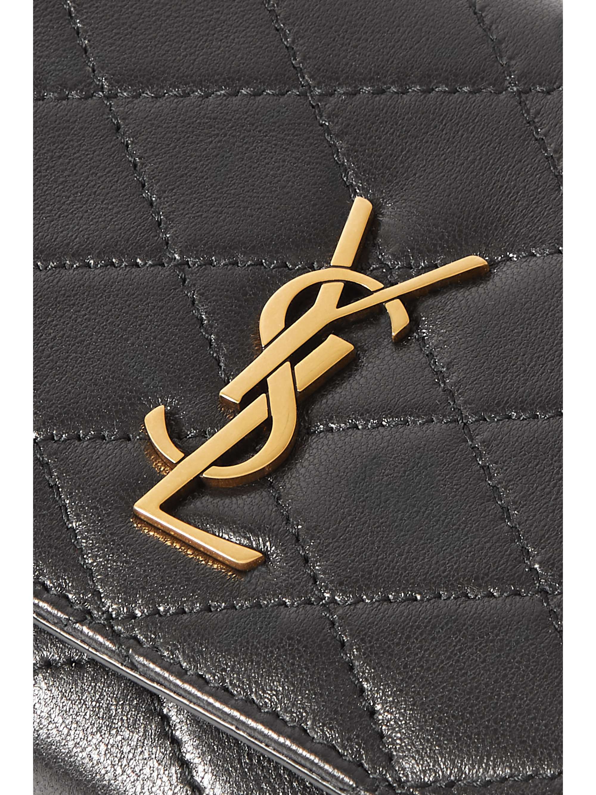 SAINT LAURENT Gaby quilted leather phone case NETAPORTER