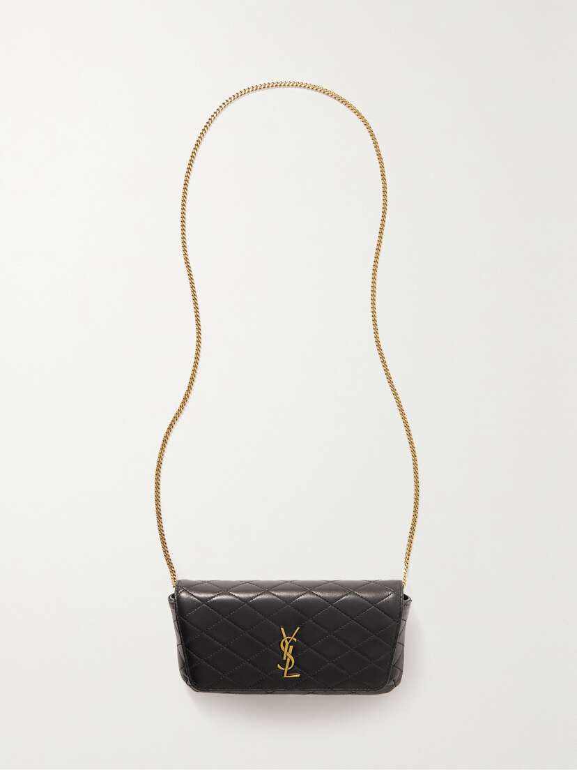 Saint Laurent Gaby Quilted Leather Phone Case