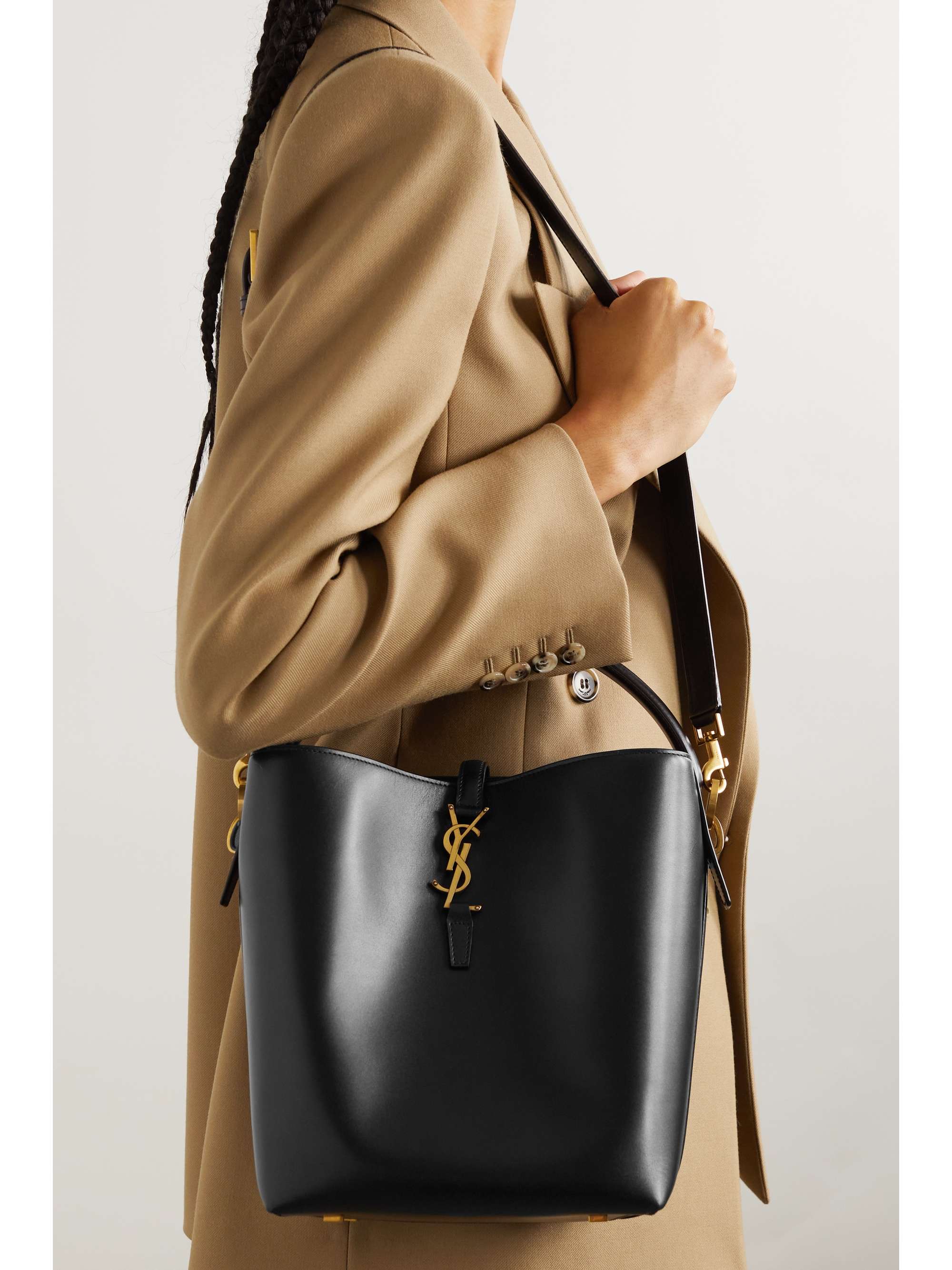 Brown Le 37 leather bucket bag, Saint Laurent