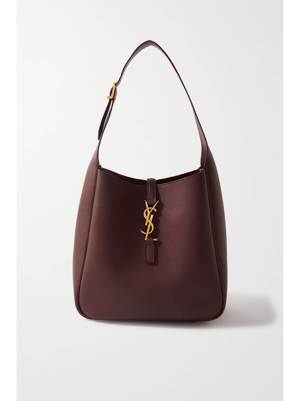 SAINT LAURENT - Le 5 À 7 Supple Small Leather Shoulder Bag - Burgundy