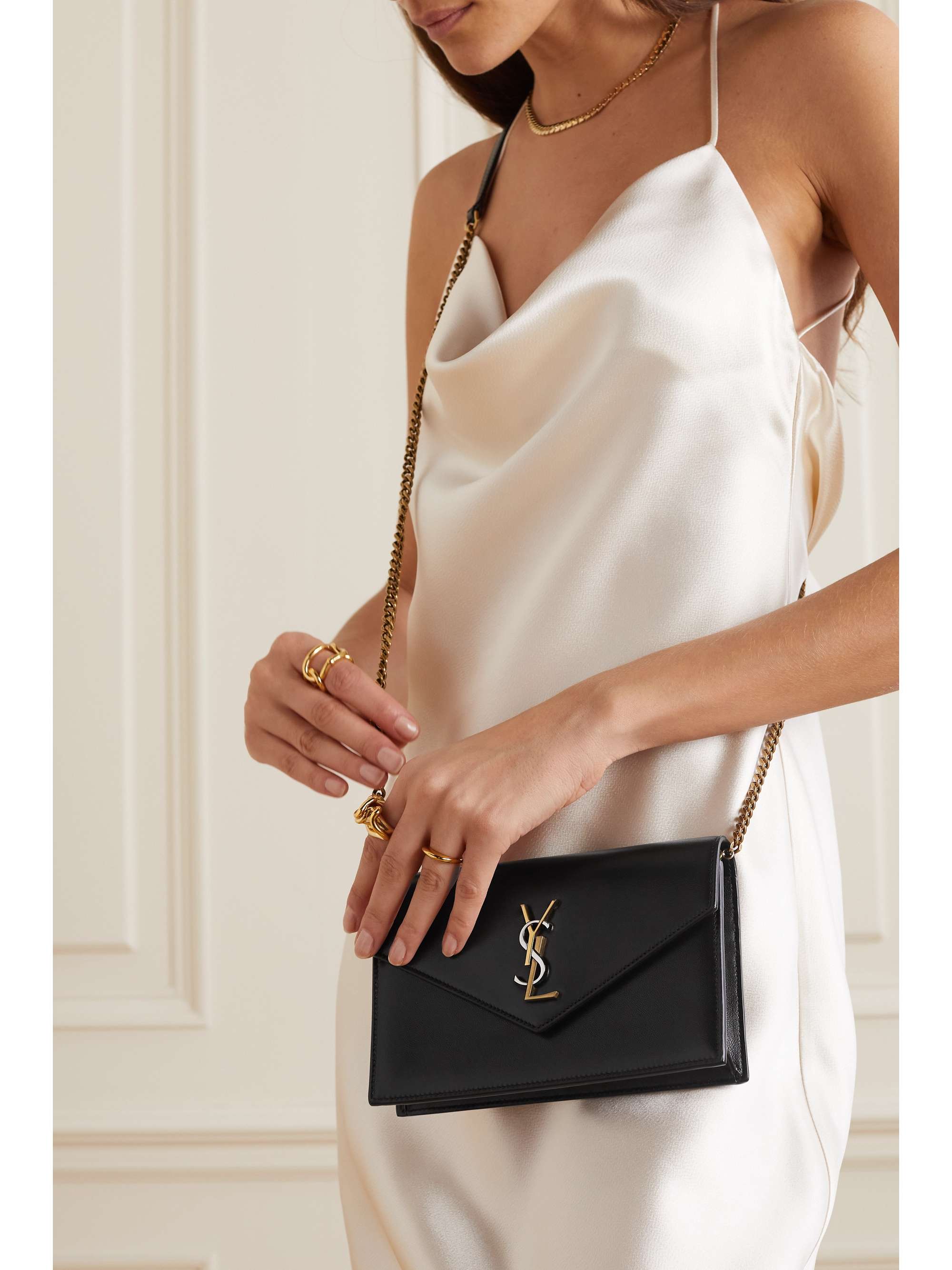 ysl small cassandre leather shoulder bag