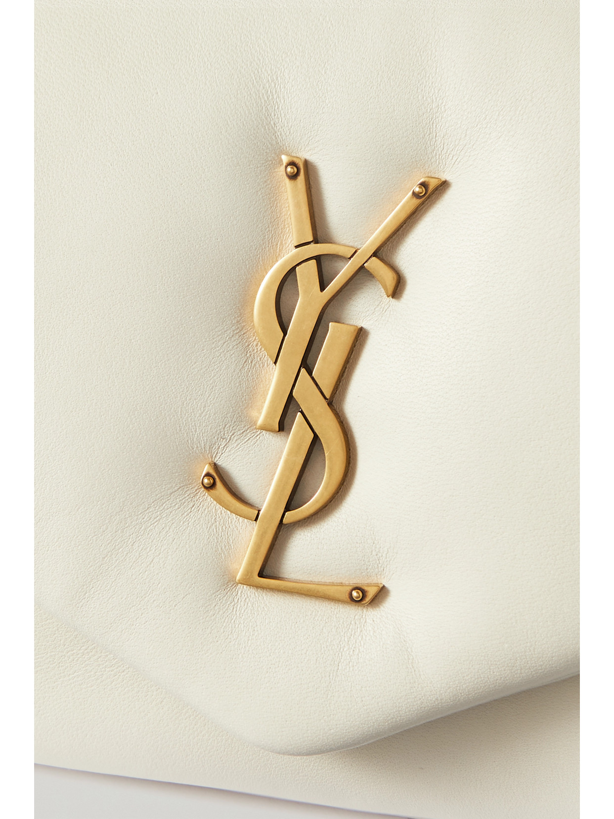 Saint Laurent Calypso Padded Leather Shoulder Bag In White