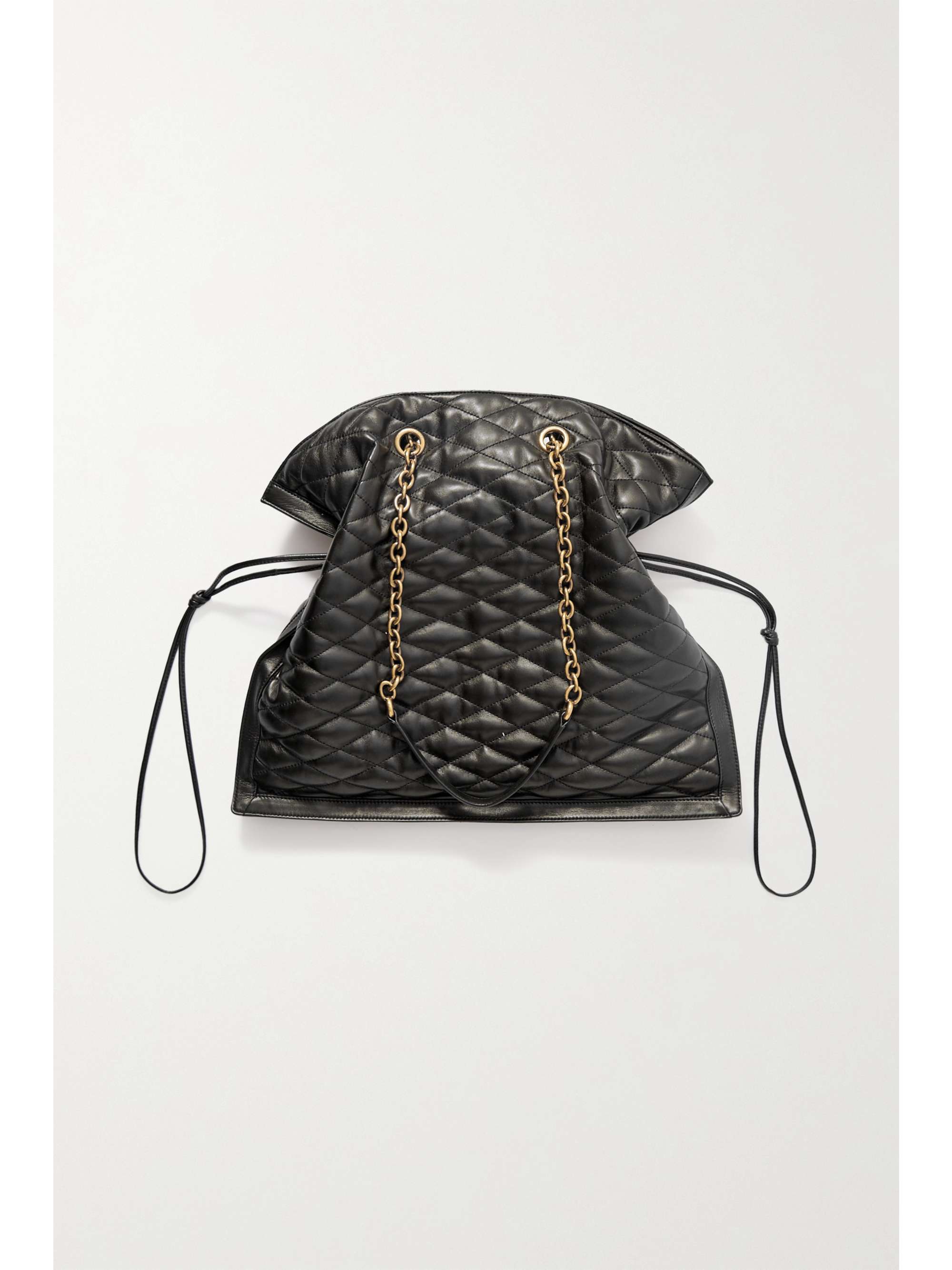 SAINT LAURENT Quilted leather drawstring shoulder bag | NET-A-PORTER