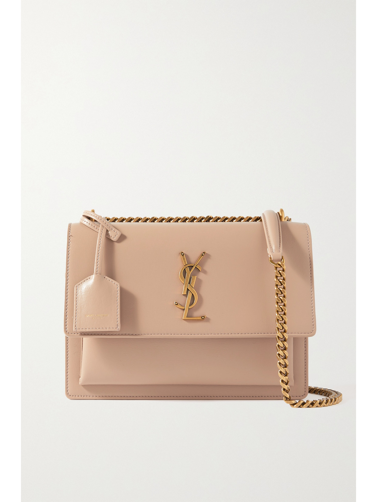 Saint Laurent Sunset Medium Leather Shoulder Bag In Pink