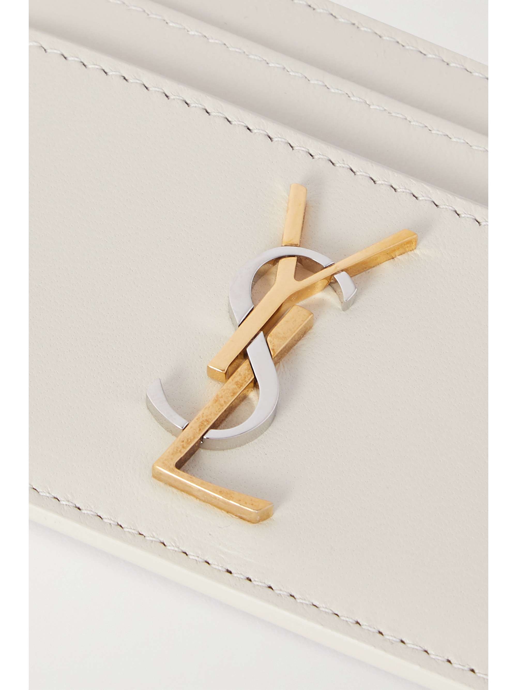 SAINT LAURENT Cassandre embellished leather cardholder