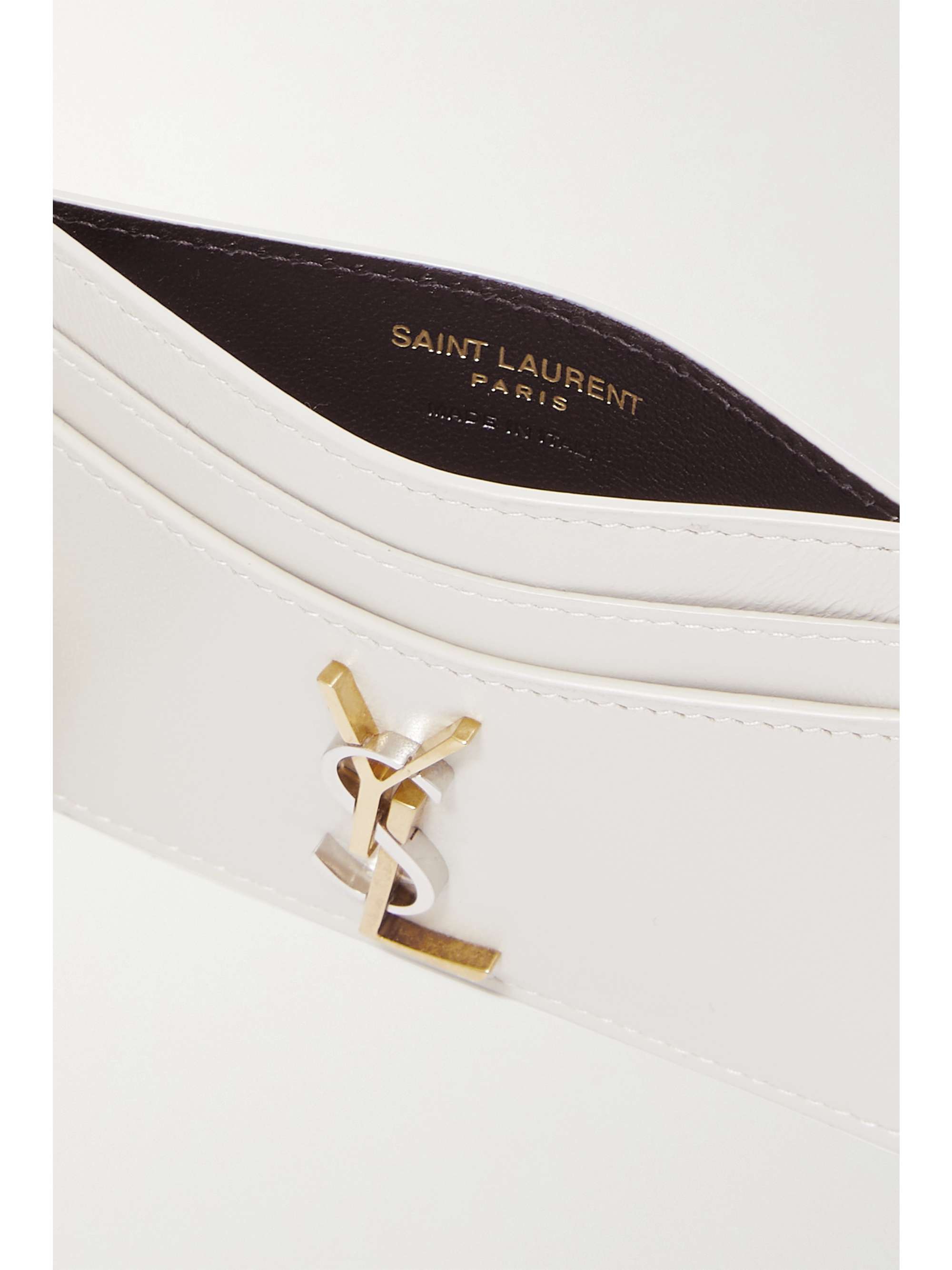 SAINT LAURENT Cassandre embellished leather cardholder