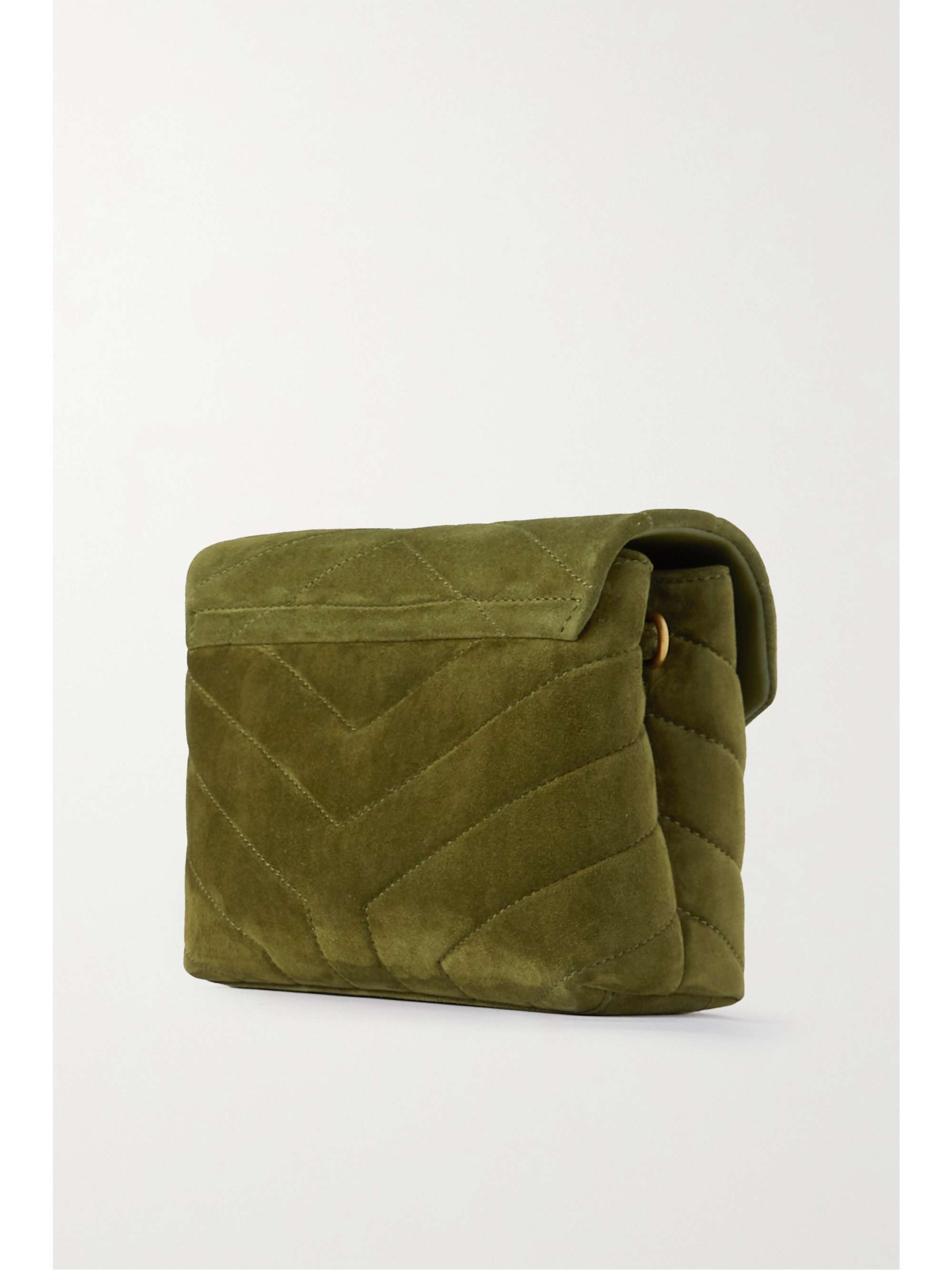 SAINT LAURENT Loulou Toy quilted suede shoulder bag NETAPORTER
