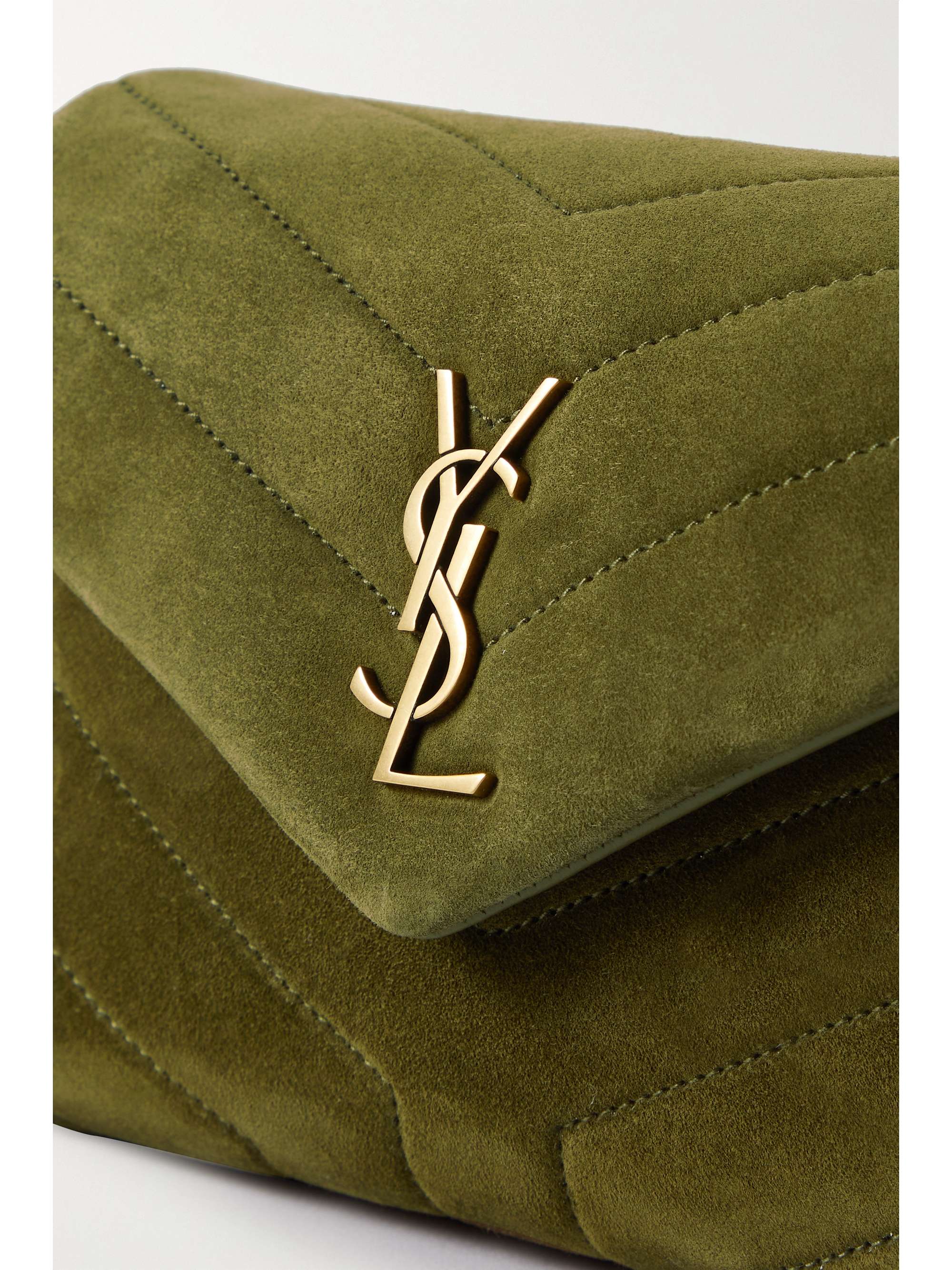 SAINT LAURENT Loulou Toy quilted suede shoulder bag NETAPORTER