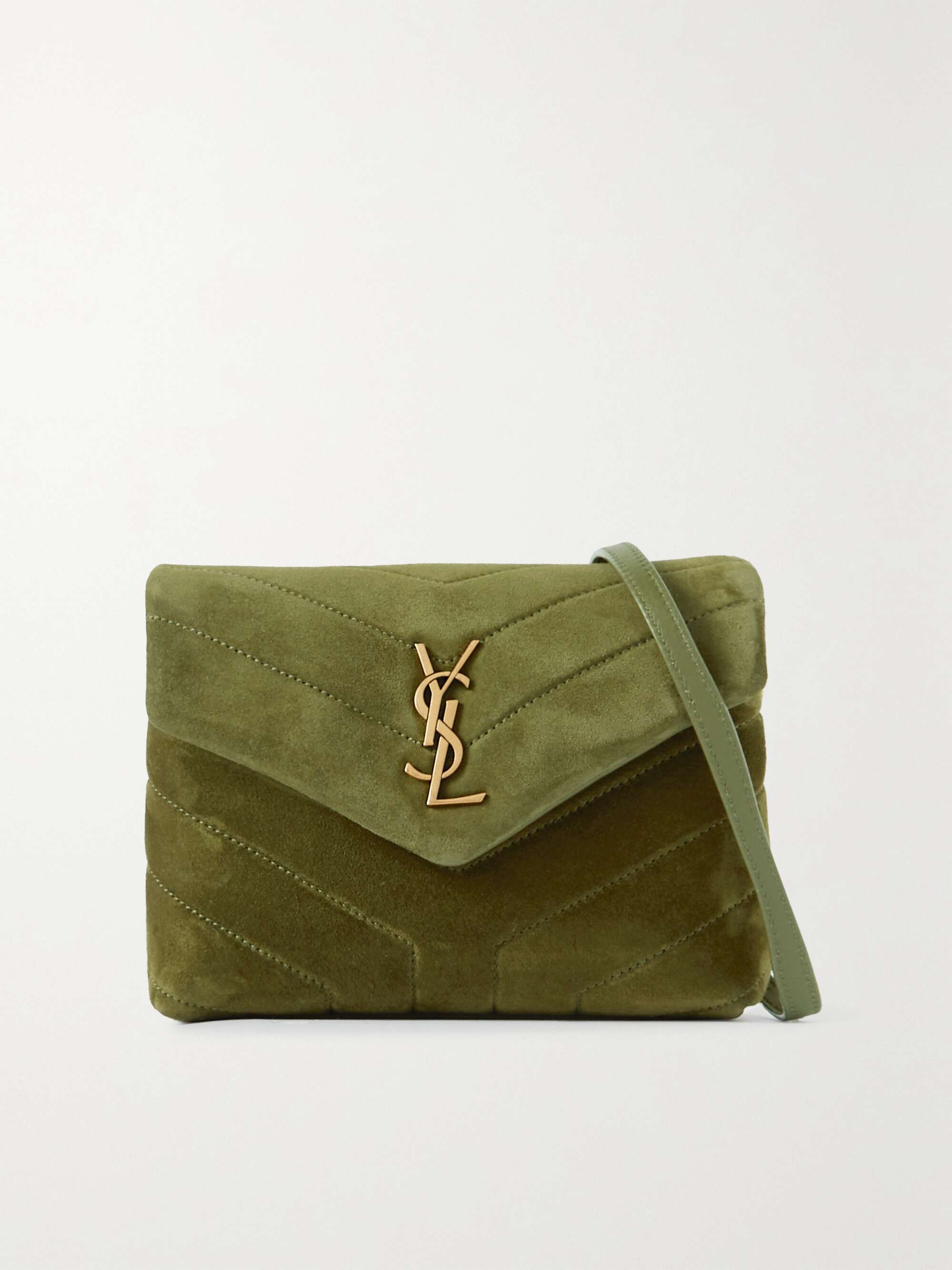 SAINT LAURENT Loulou Toy quilted suede shoulder bag NETAPORTER