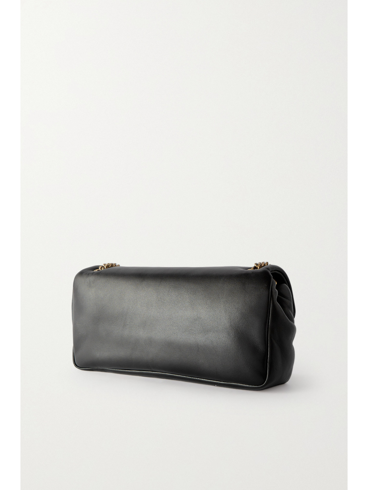 Shop Saint Laurent Calypso Padded Leather Shoulder Bag In Black