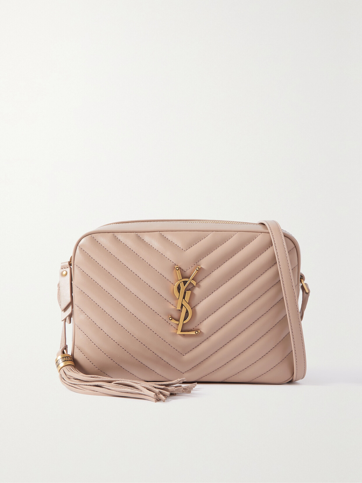 SAINT LAURENT - Lou Medium Quilted Leather Shoulder Bag - Pink