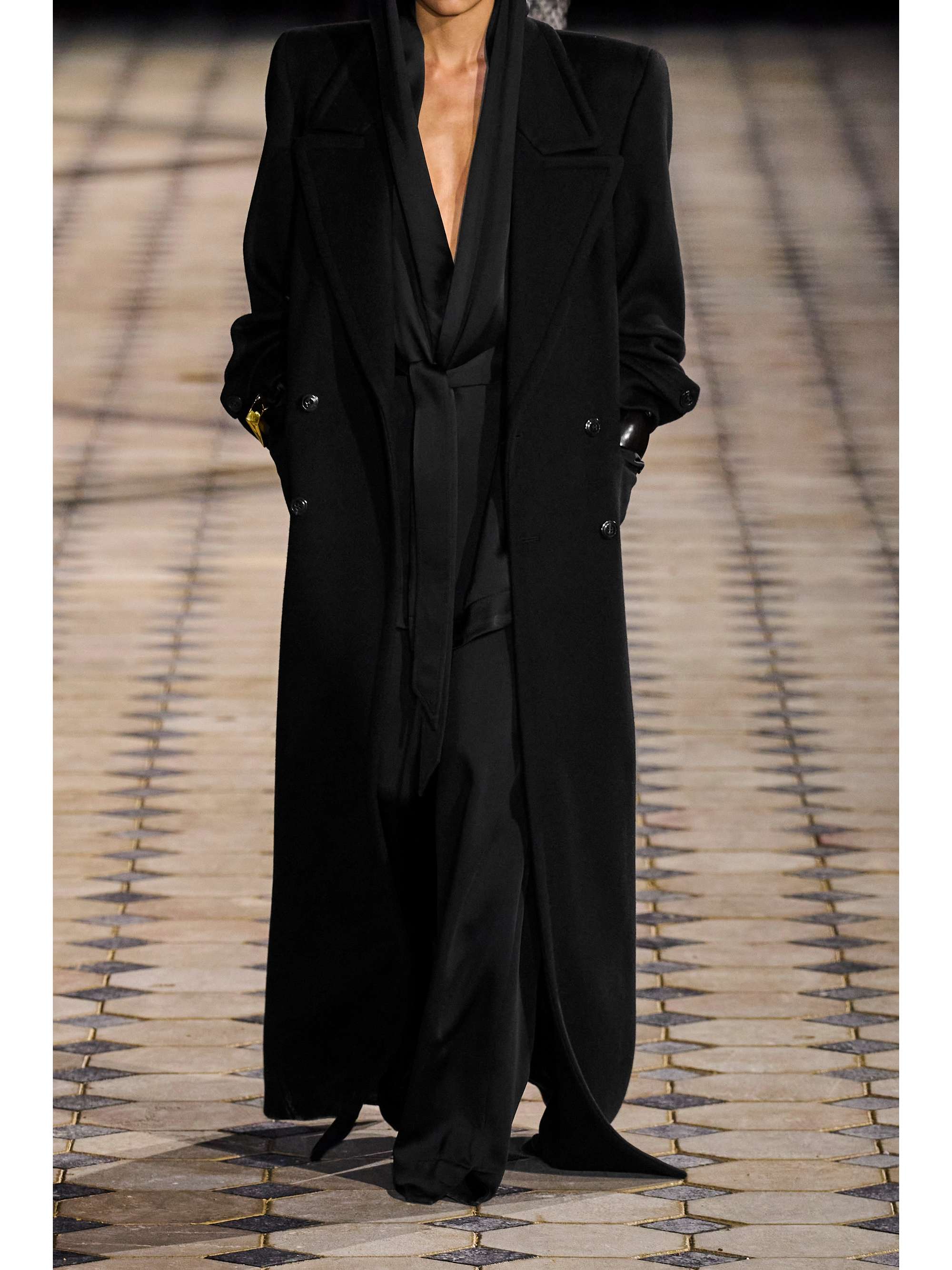 long coat double breasted