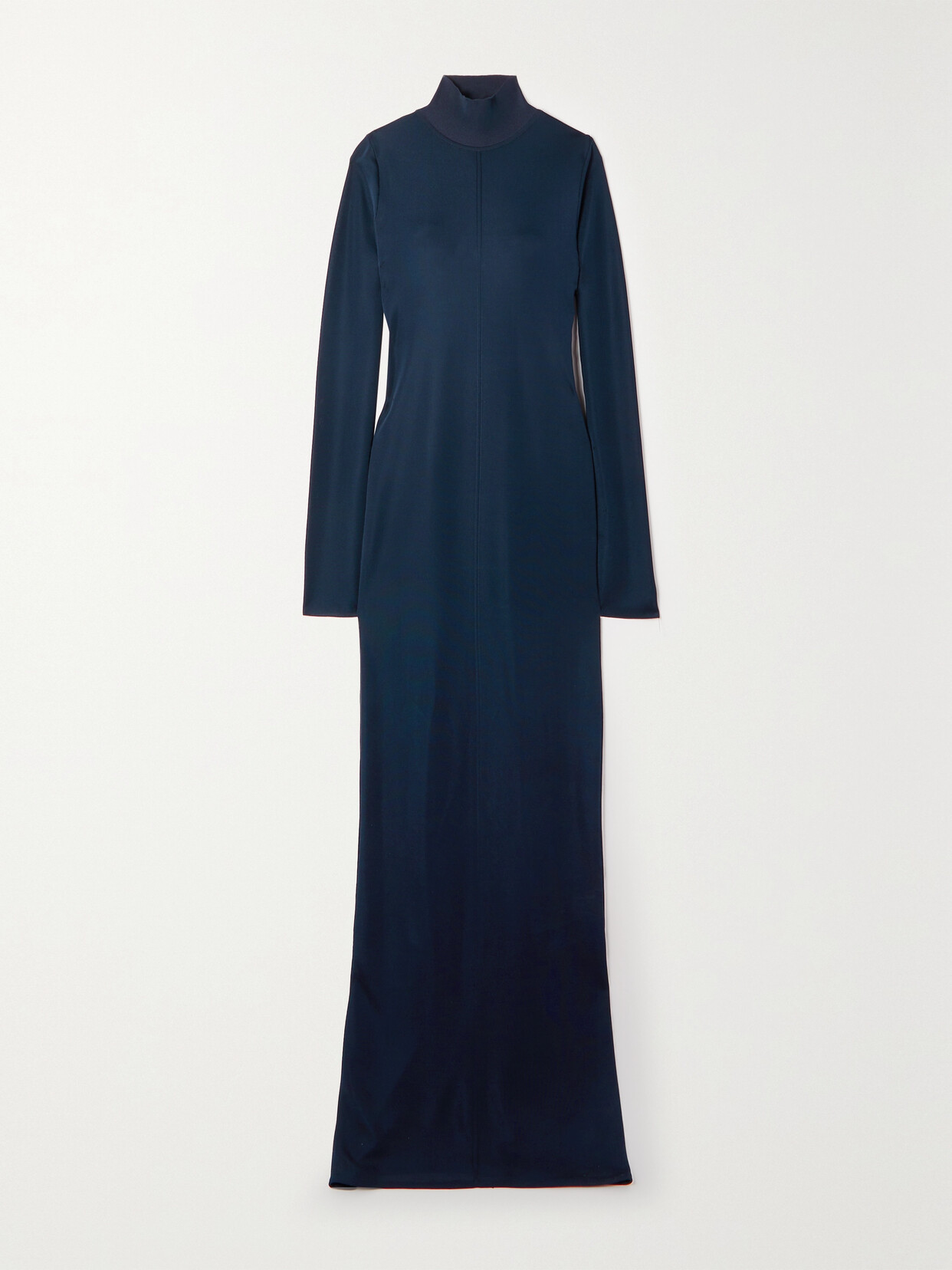 SAINT LAURENT - Jersey Turtleneck Maxi Dress - Blue